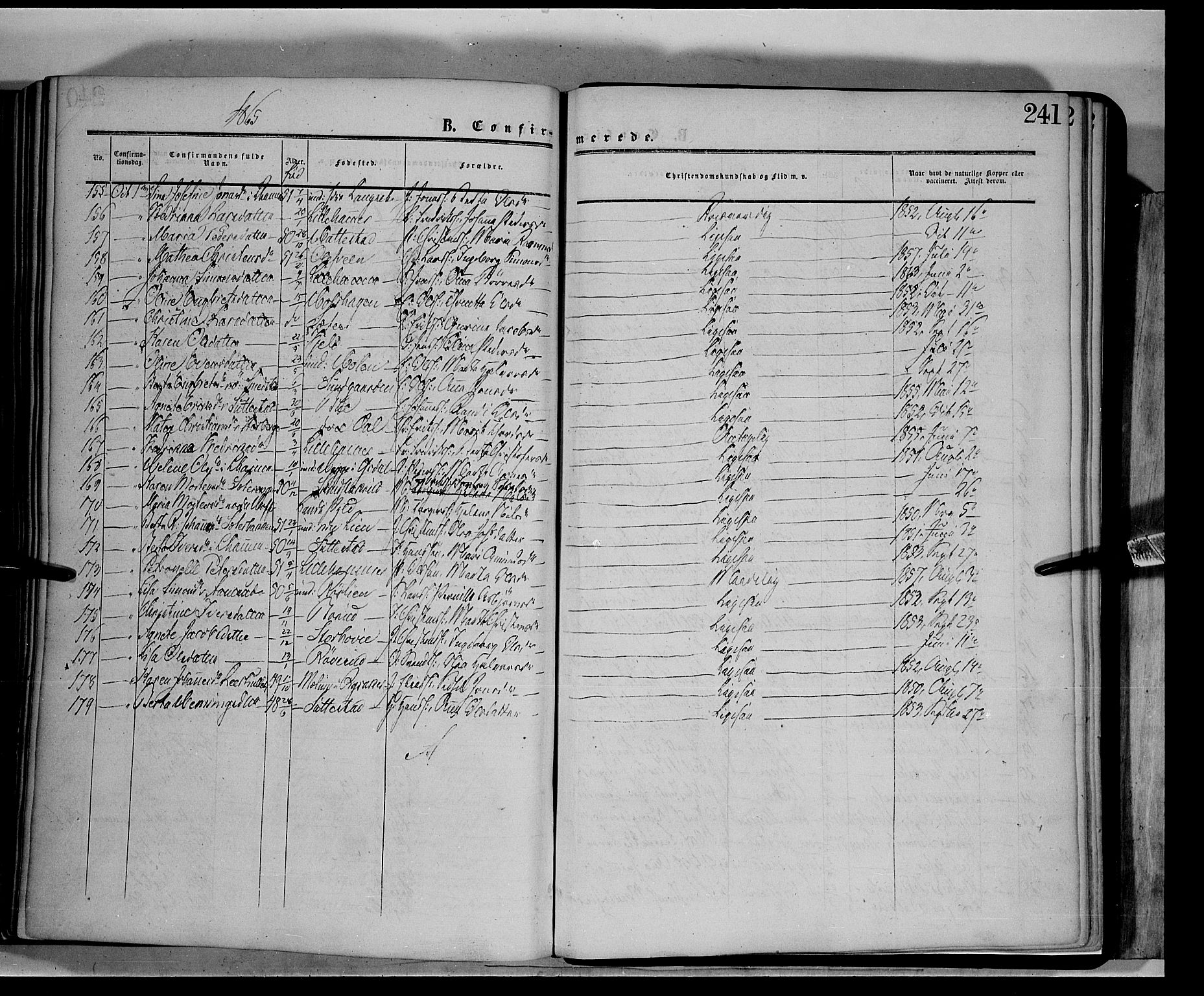 Fåberg prestekontor, SAH/PREST-086/H/Ha/Haa/L0006: Parish register (official) no. 6A, 1855-1867, p. 241