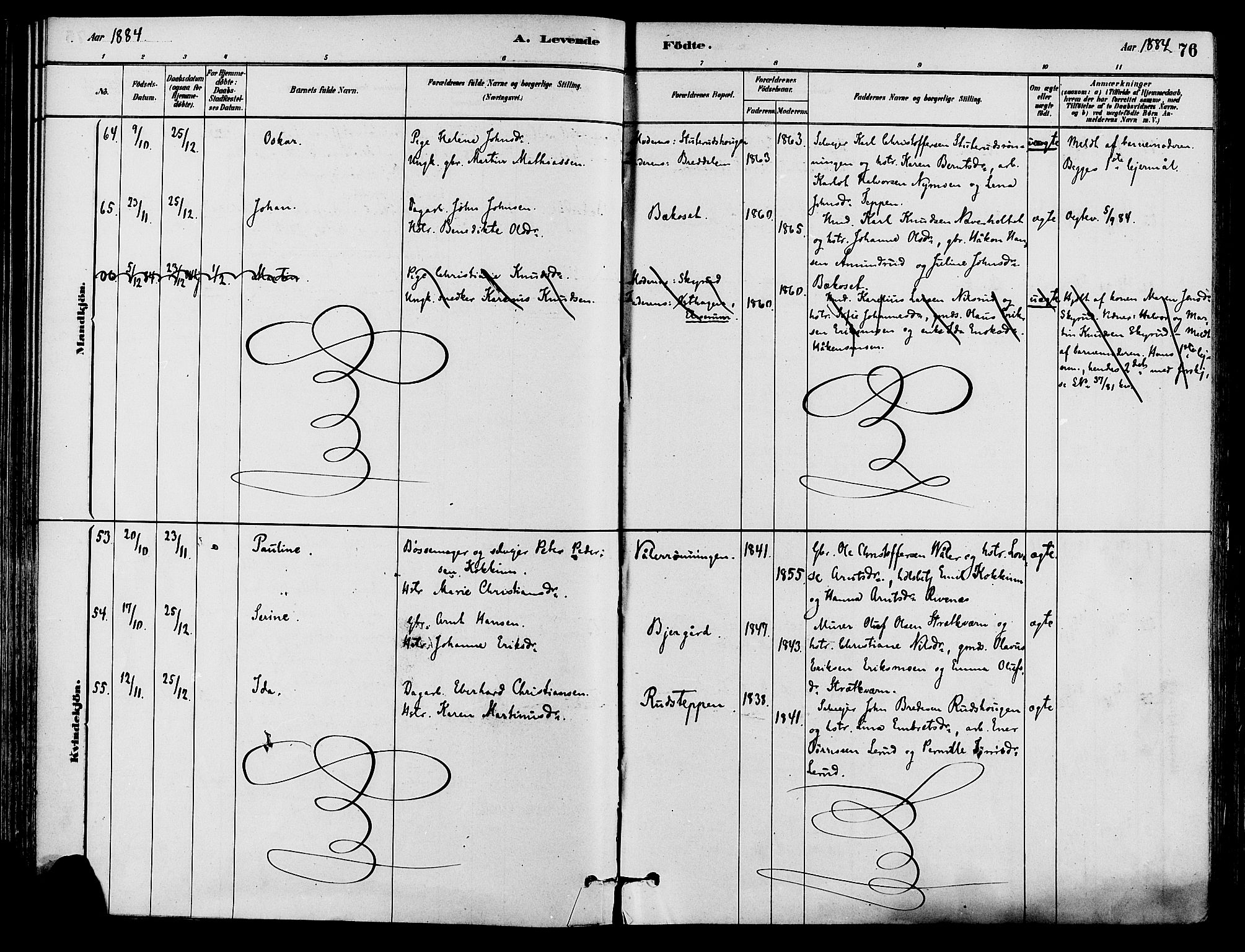 Våler prestekontor, Hedmark, AV/SAH-PREST-040/H/Ha/Haa/L0002: Parish register (official) no. 3, 1879-1911, p. 76