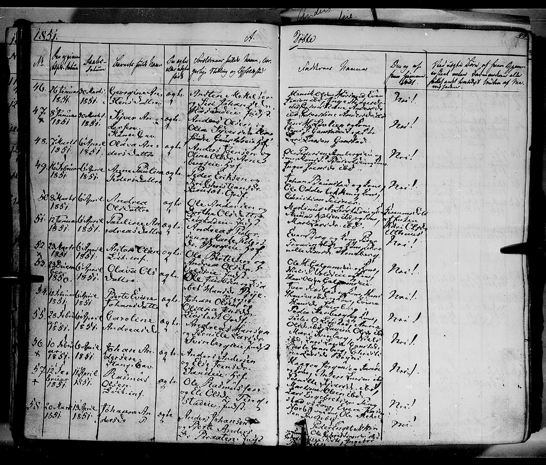 Romedal prestekontor, AV/SAH-PREST-004/K/L0004: Parish register (official) no. 4, 1847-1861, p. 45