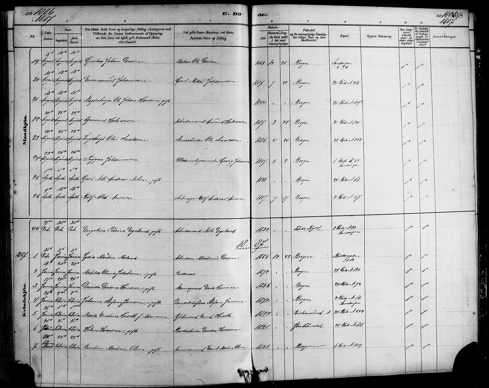 Sandviken Sokneprestembete, SAB/A-77601/H/Hb/L0001: Parish register (copy) no. A 2, 1879-1892, p. 438