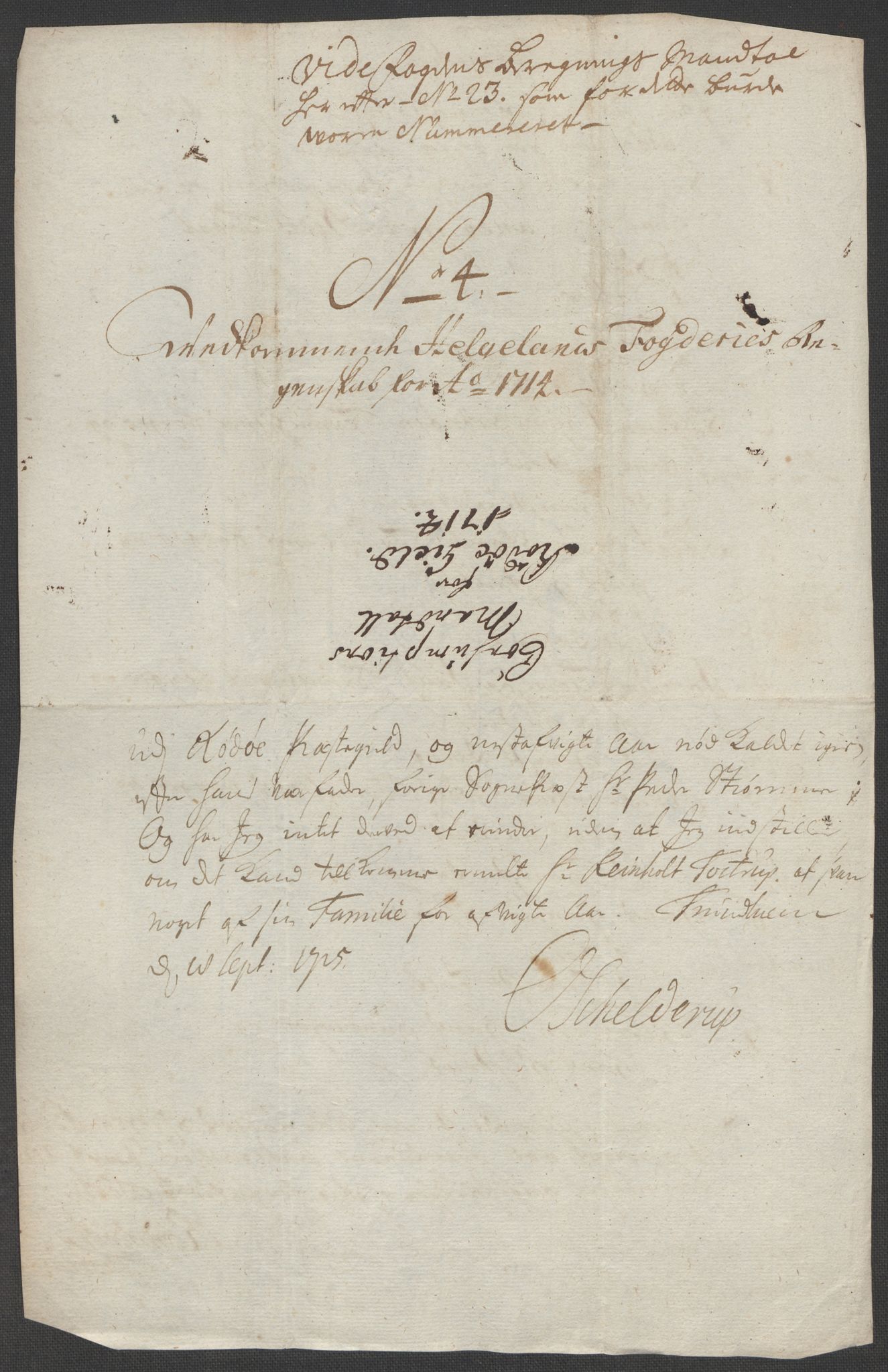 Rentekammeret inntil 1814, Reviderte regnskaper, Fogderegnskap, AV/RA-EA-4092/R65/L4513: Fogderegnskap Helgeland, 1714-1715, p. 113