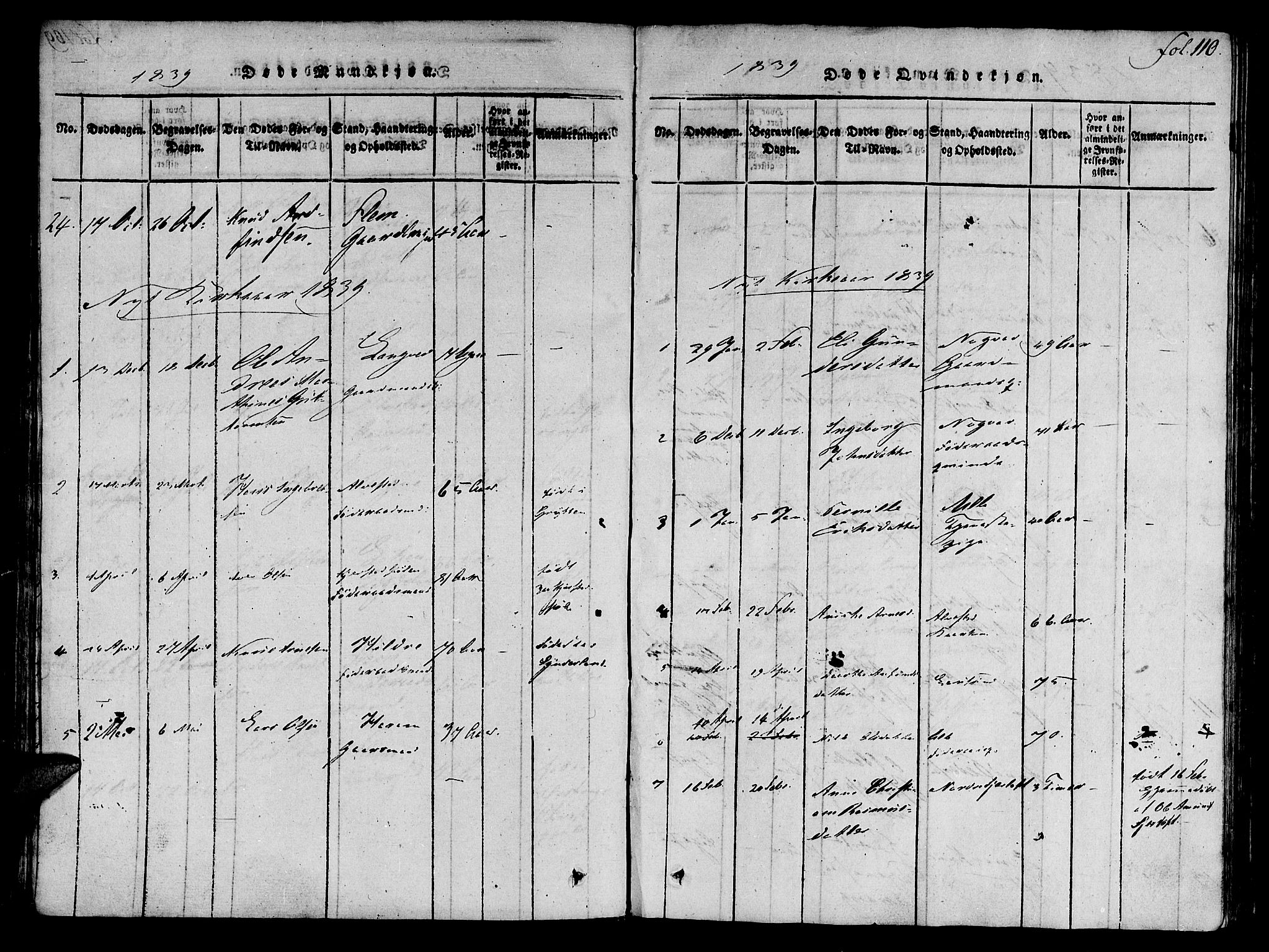 Ministerialprotokoller, klokkerbøker og fødselsregistre - Møre og Romsdal, AV/SAT-A-1454/536/L0495: Parish register (official) no. 536A04, 1818-1847, p. 110