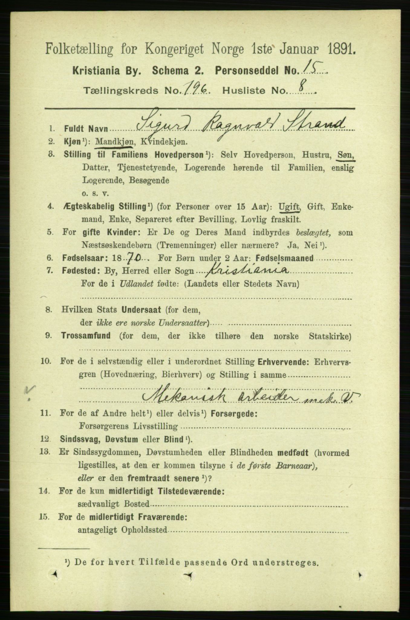 RA, 1891 census for 0301 Kristiania, 1891, p. 118553