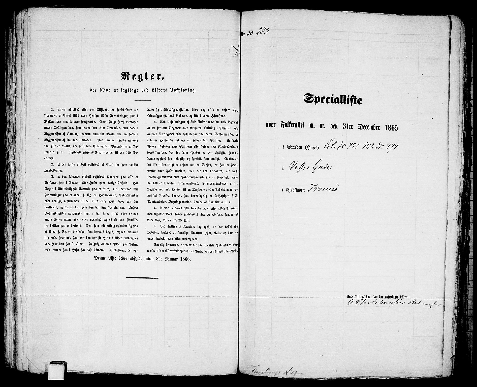 RA, 1865 census for Tromsø, 1865, p. 582