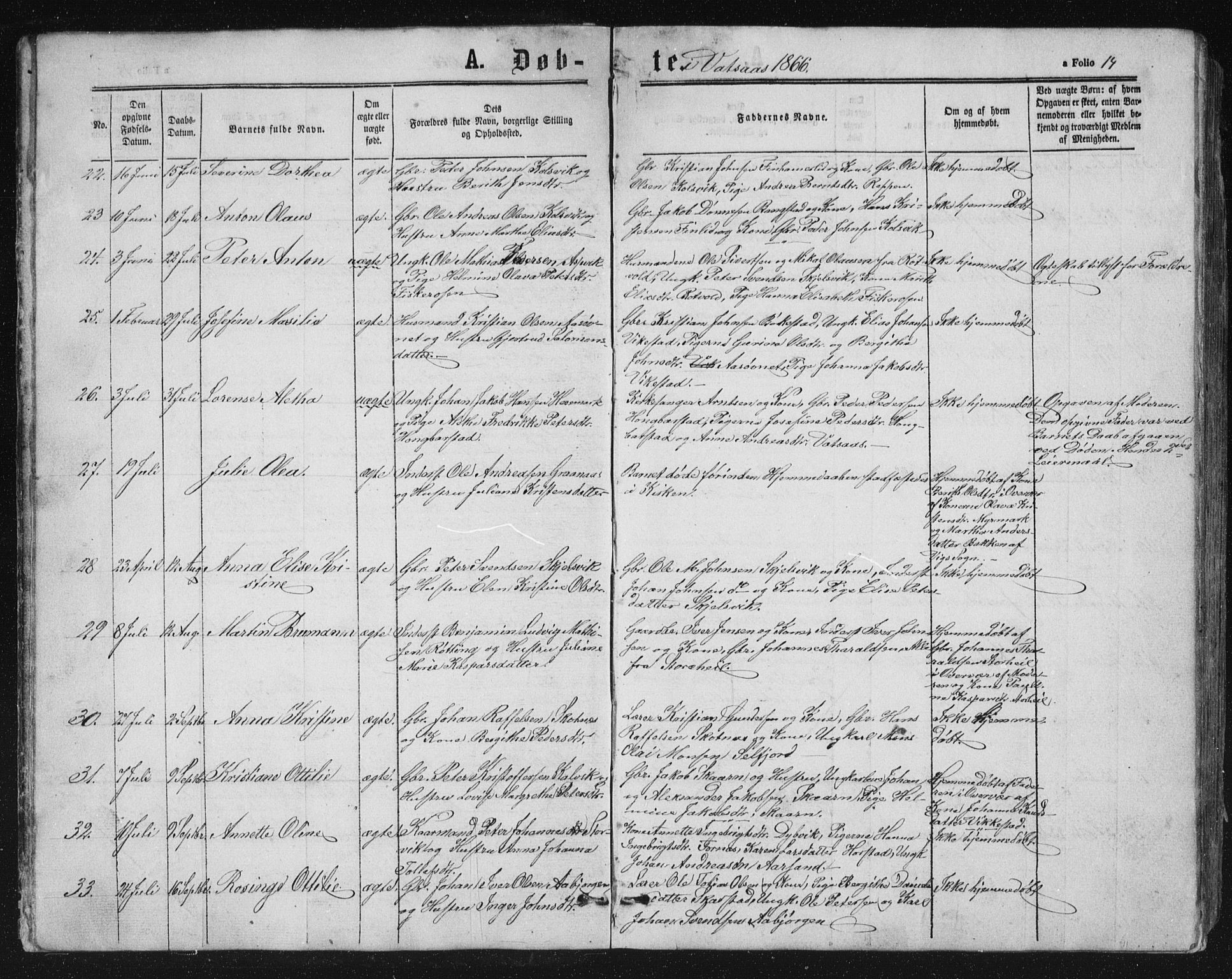 Ministerialprotokoller, klokkerbøker og fødselsregistre - Nordland, AV/SAT-A-1459/810/L0158: Parish register (copy) no. 810C02 /1, 1863-1883, p. 14