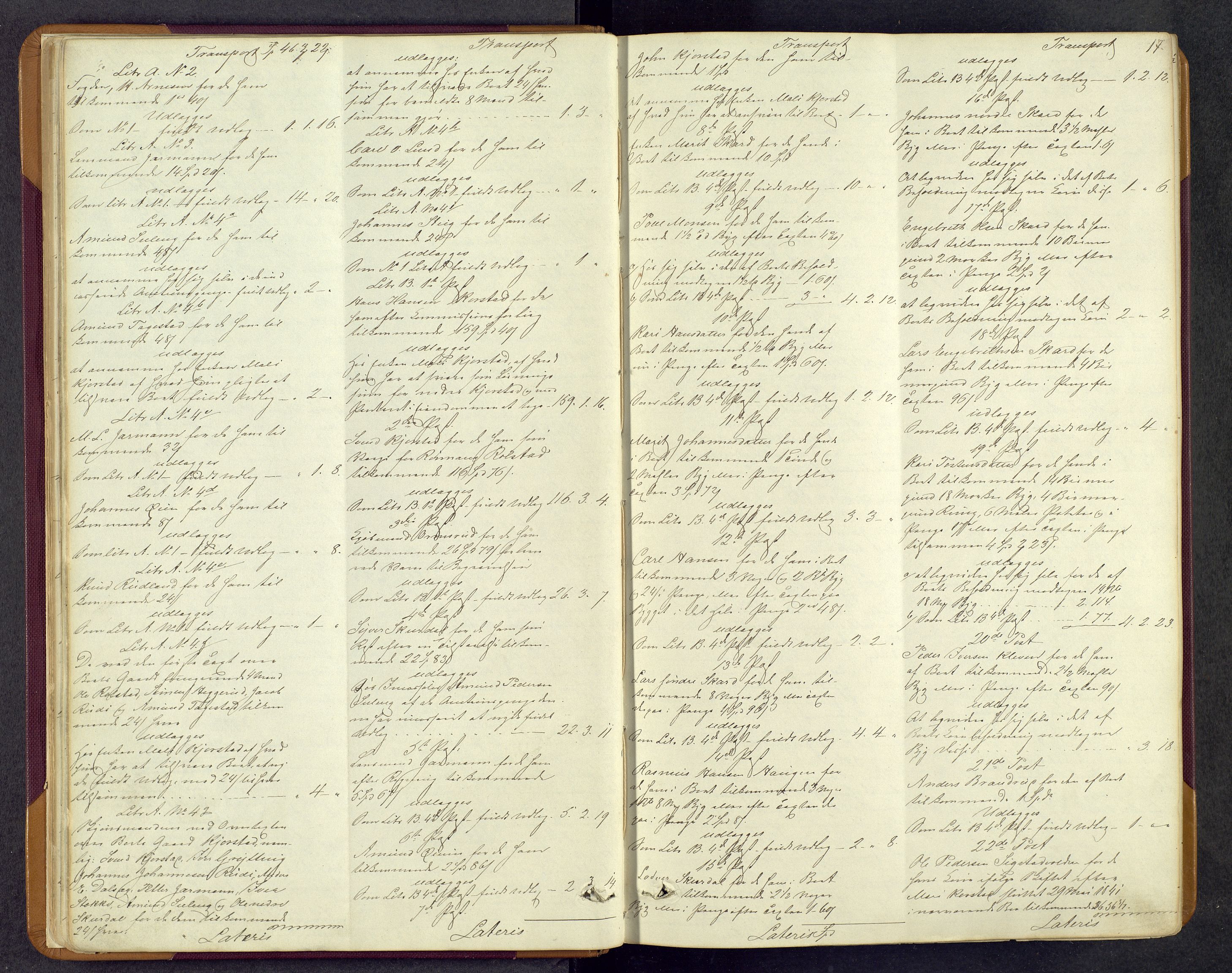 Mellom-Gudbrandsdal sorenskriveri, AV/SAH-TING-038/J/Jd/L0001: Skifteutlodningsprotokoll, 1843-1862, p. 17