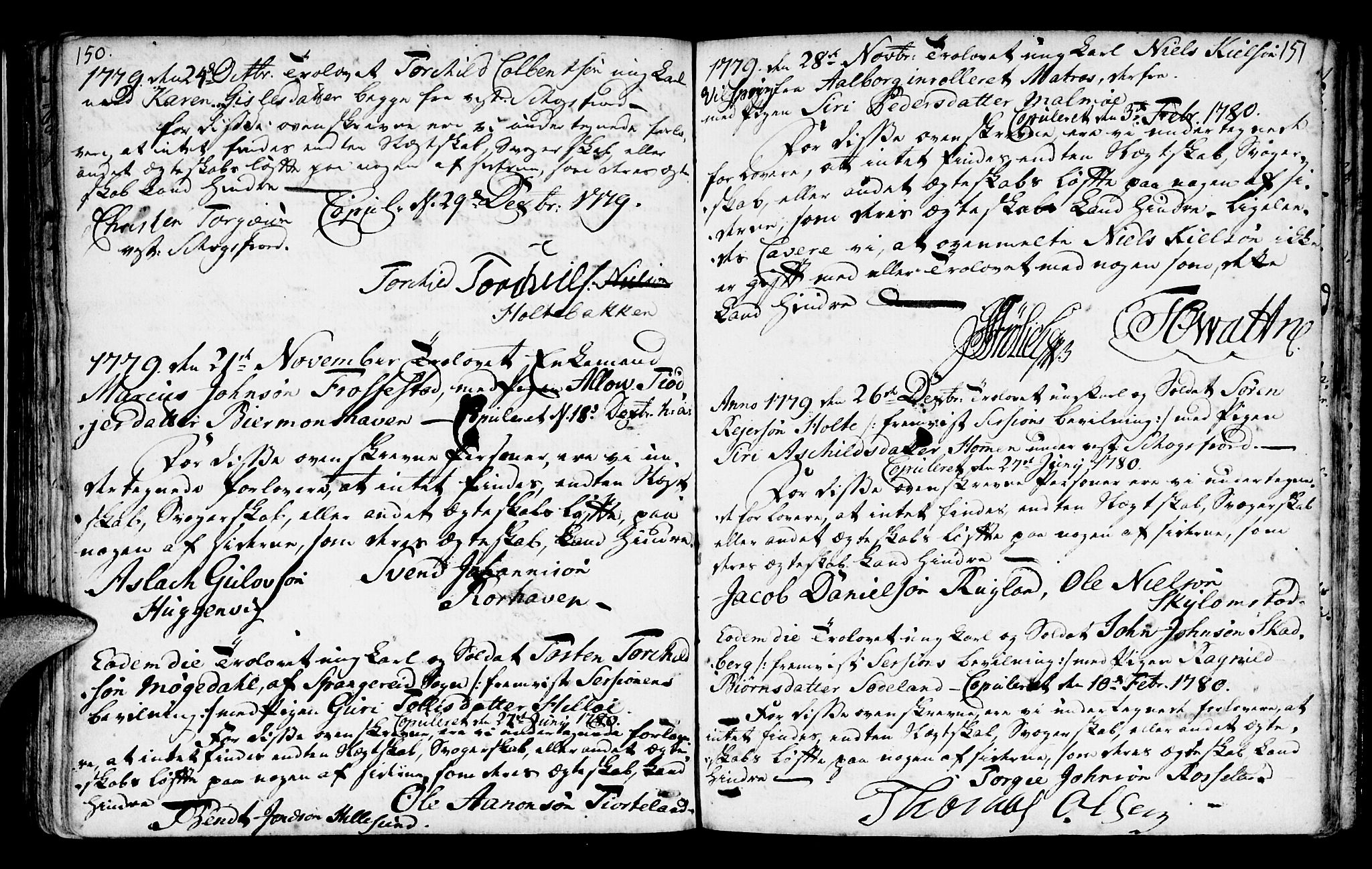 Mandal sokneprestkontor, SAK/1111-0030/F/Fa/Faa/L0006: Parish register (official) no. A 6, 1755-1783, p. 150-151