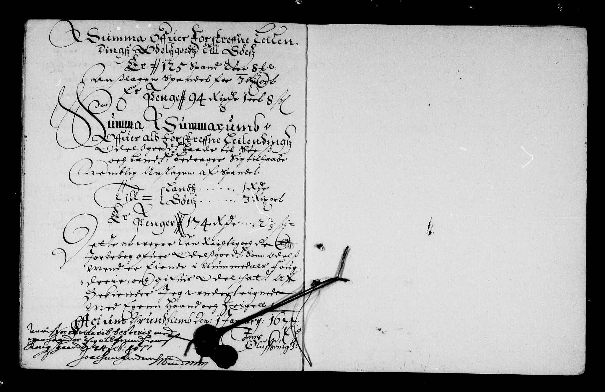 Rentekammeret inntil 1814, Reviderte regnskaper, Stiftamtstueregnskaper, Trondheim stiftamt og Nordland amt, AV/RA-EA-6044/R/Rd/L0043: Trondheim stiftamt, 1676
