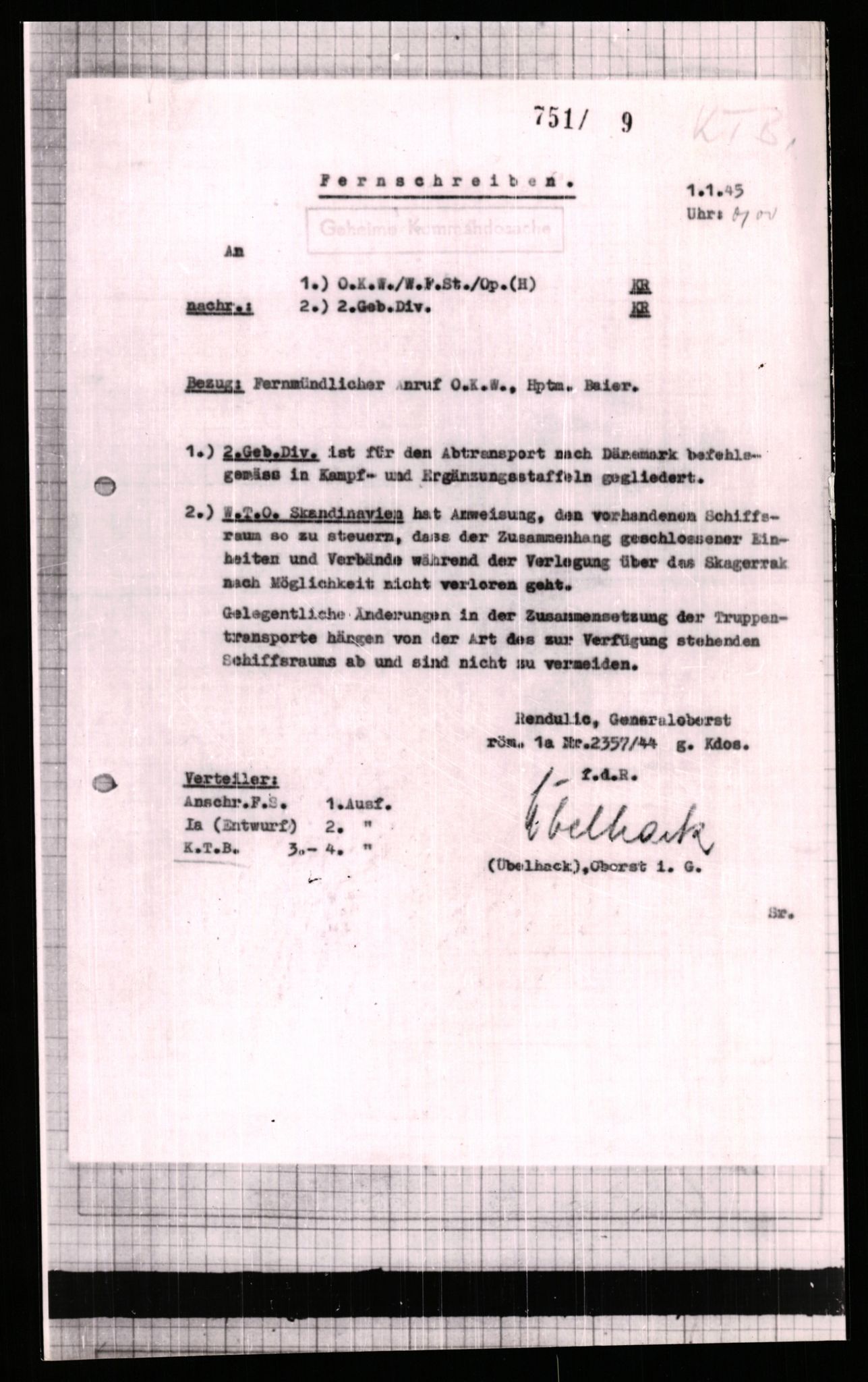 Forsvarets Overkommando. 2 kontor. Arkiv 11.4. Spredte tyske arkivsaker, AV/RA-RAFA-7031/D/Dar/Dara/L0006: Krigsdagbøker for 20. Gebirgs-Armee-Oberkommando (AOK 20), 1945, p. 18