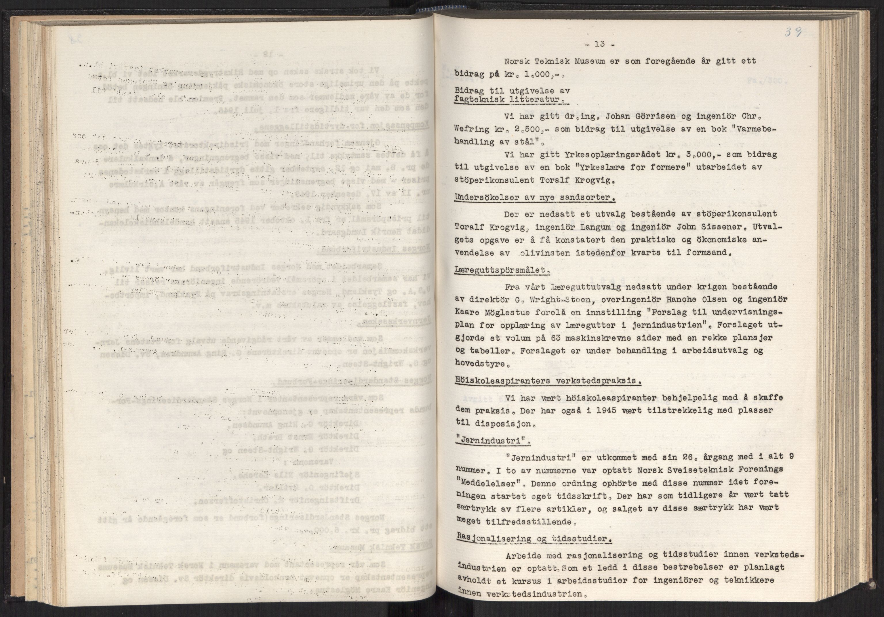 Teknologibedriftenes Landsforening TBL, RA/PA-1700/A/Ad/L0007: Årsberetning med register, 1940-1951, p. 39