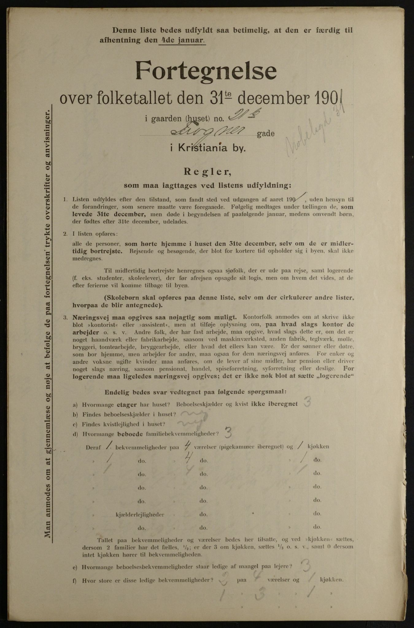 OBA, Municipal Census 1901 for Kristiania, 1901, p. 10947