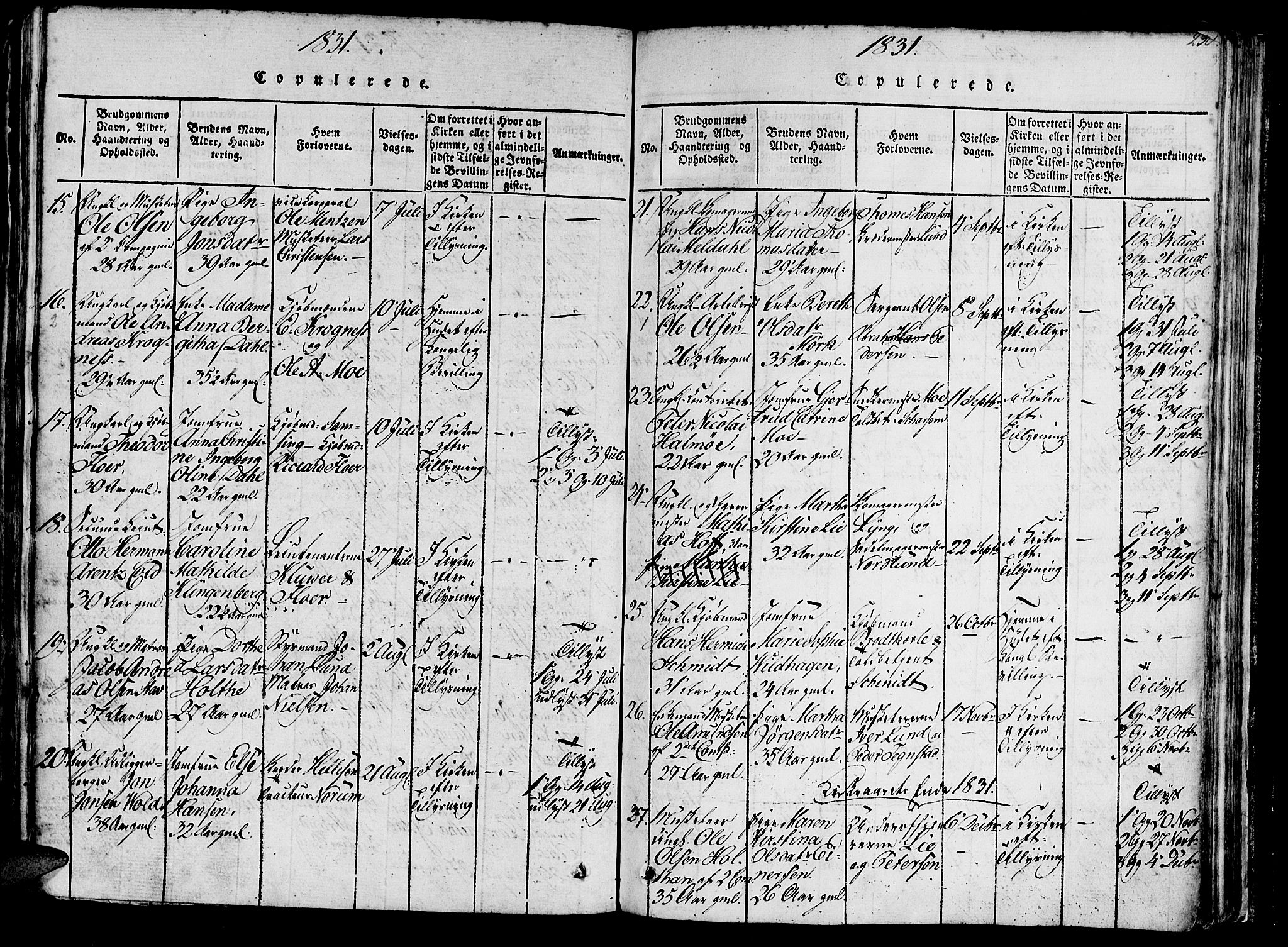 Ministerialprotokoller, klokkerbøker og fødselsregistre - Sør-Trøndelag, SAT/A-1456/602/L0135: Parish register (copy) no. 602C03, 1815-1832, p. 230