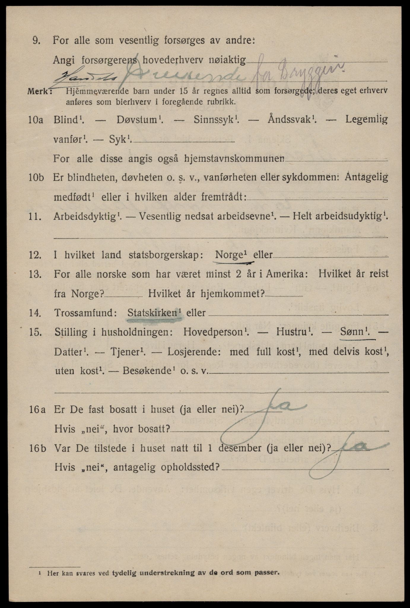 SAST, 1920 census for Stavanger, 1920, p. 108667