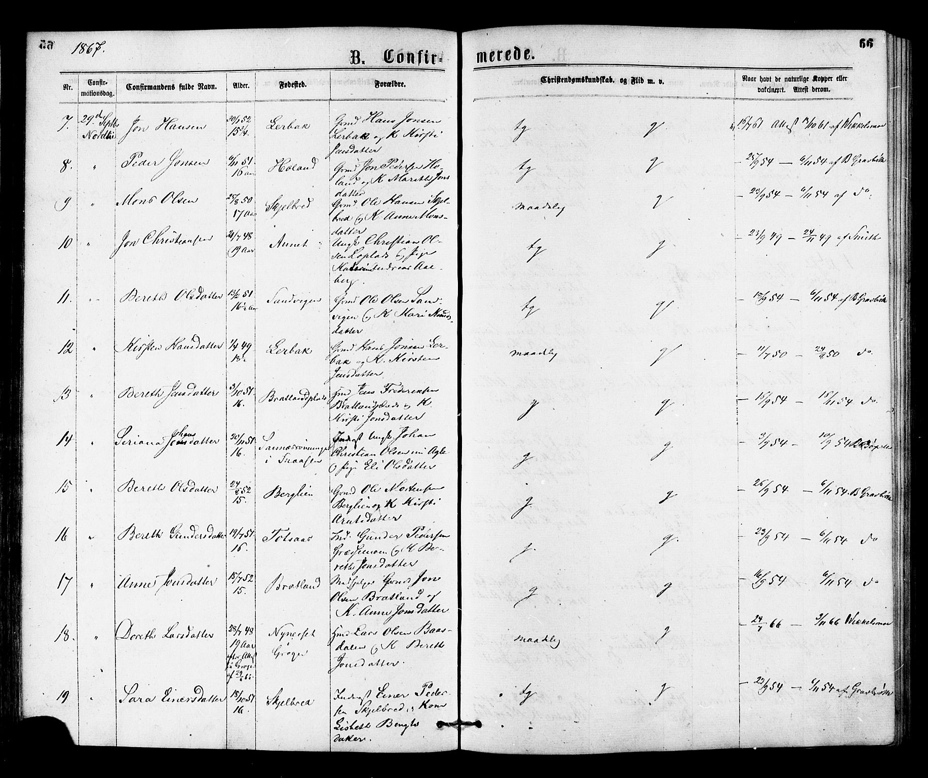 Ministerialprotokoller, klokkerbøker og fødselsregistre - Nord-Trøndelag, SAT/A-1458/755/L0493: Parish register (official) no. 755A02, 1865-1881, p. 66