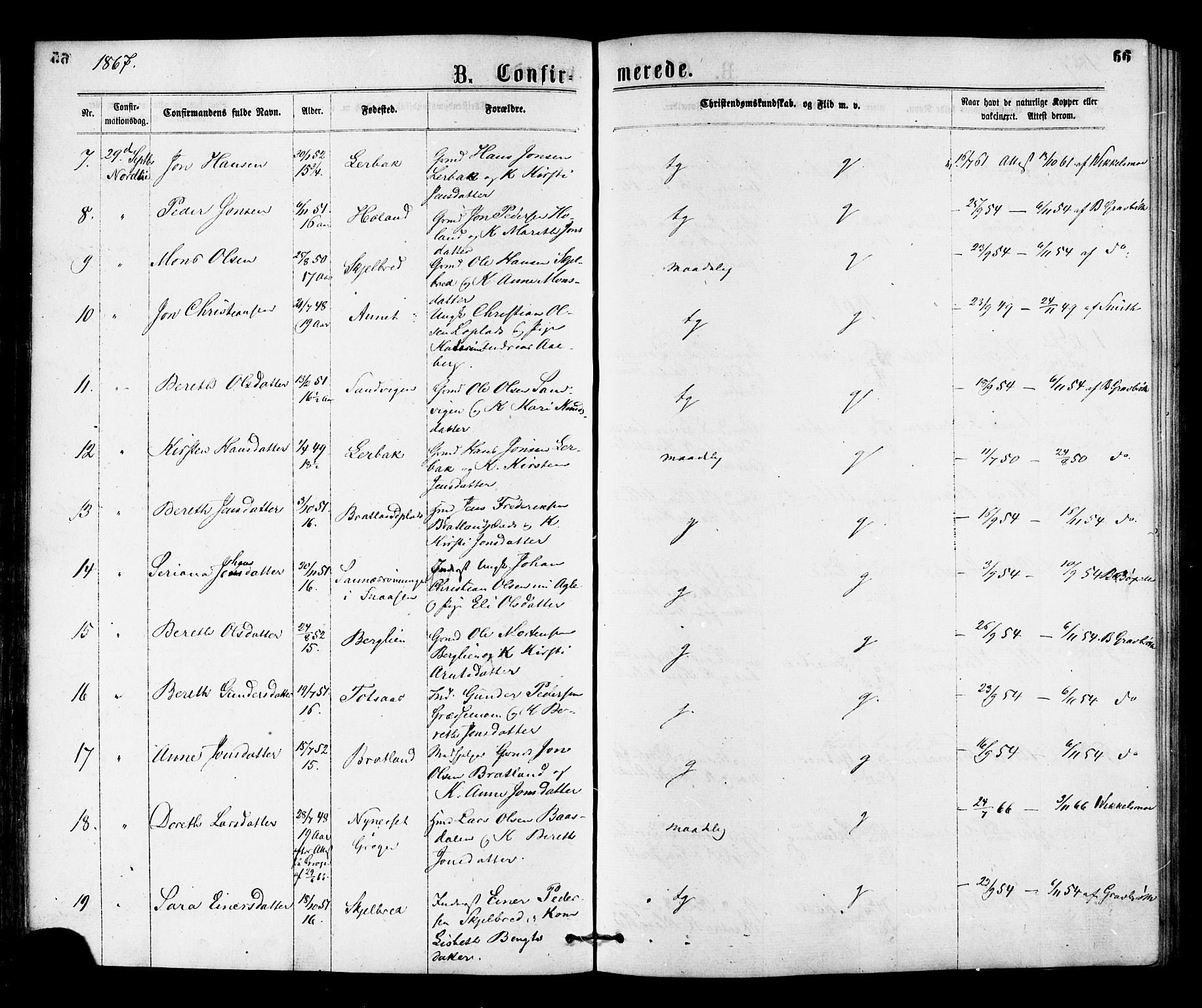 Ministerialprotokoller, klokkerbøker og fødselsregistre - Nord-Trøndelag, AV/SAT-A-1458/755/L0493: Parish register (official) no. 755A02, 1865-1881, p. 66