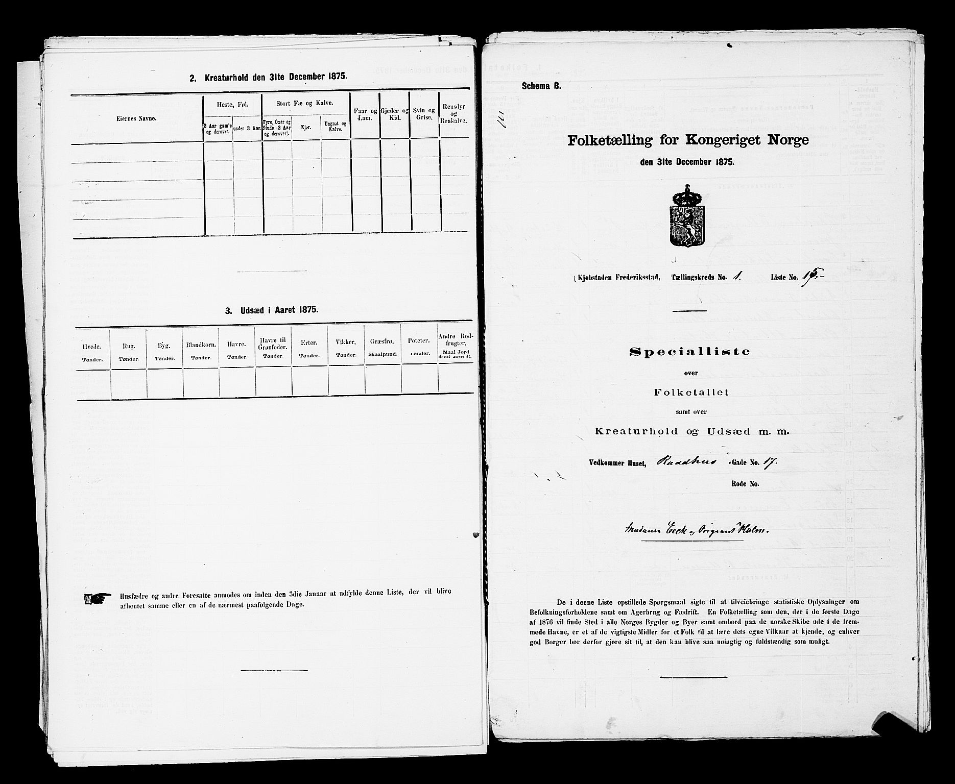 RA, 1875 census for 0103B Fredrikstad/Fredrikstad, 1875, p. 49