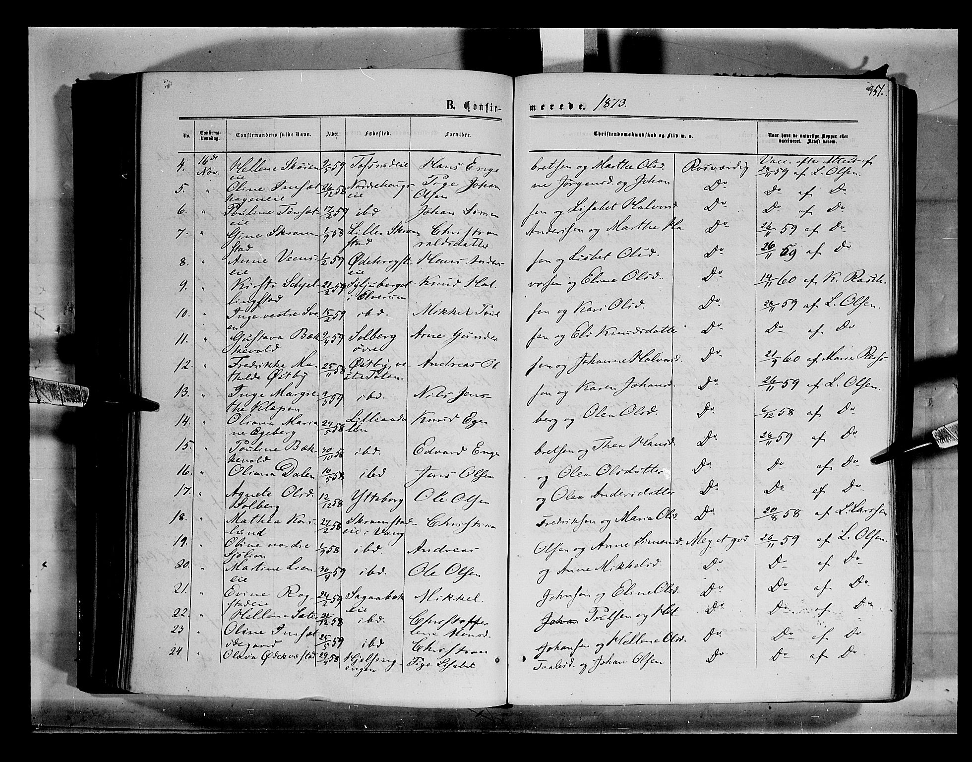 Løten prestekontor, AV/SAH-PREST-022/K/Ka/L0008: Parish register (official) no. 8, 1860-1877, p. 351