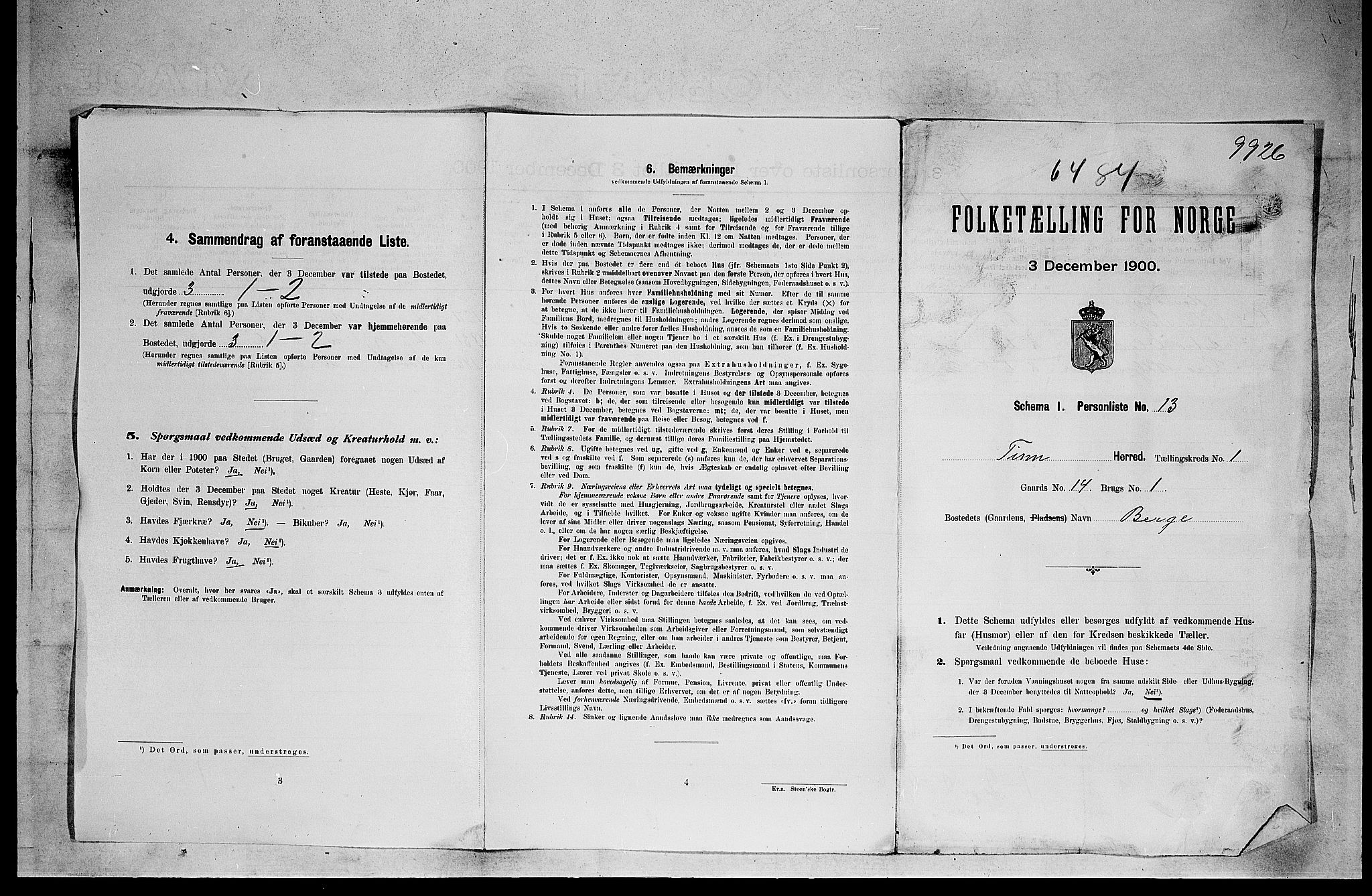 SAKO, 1900 census for Tinn, 1900, p. 31