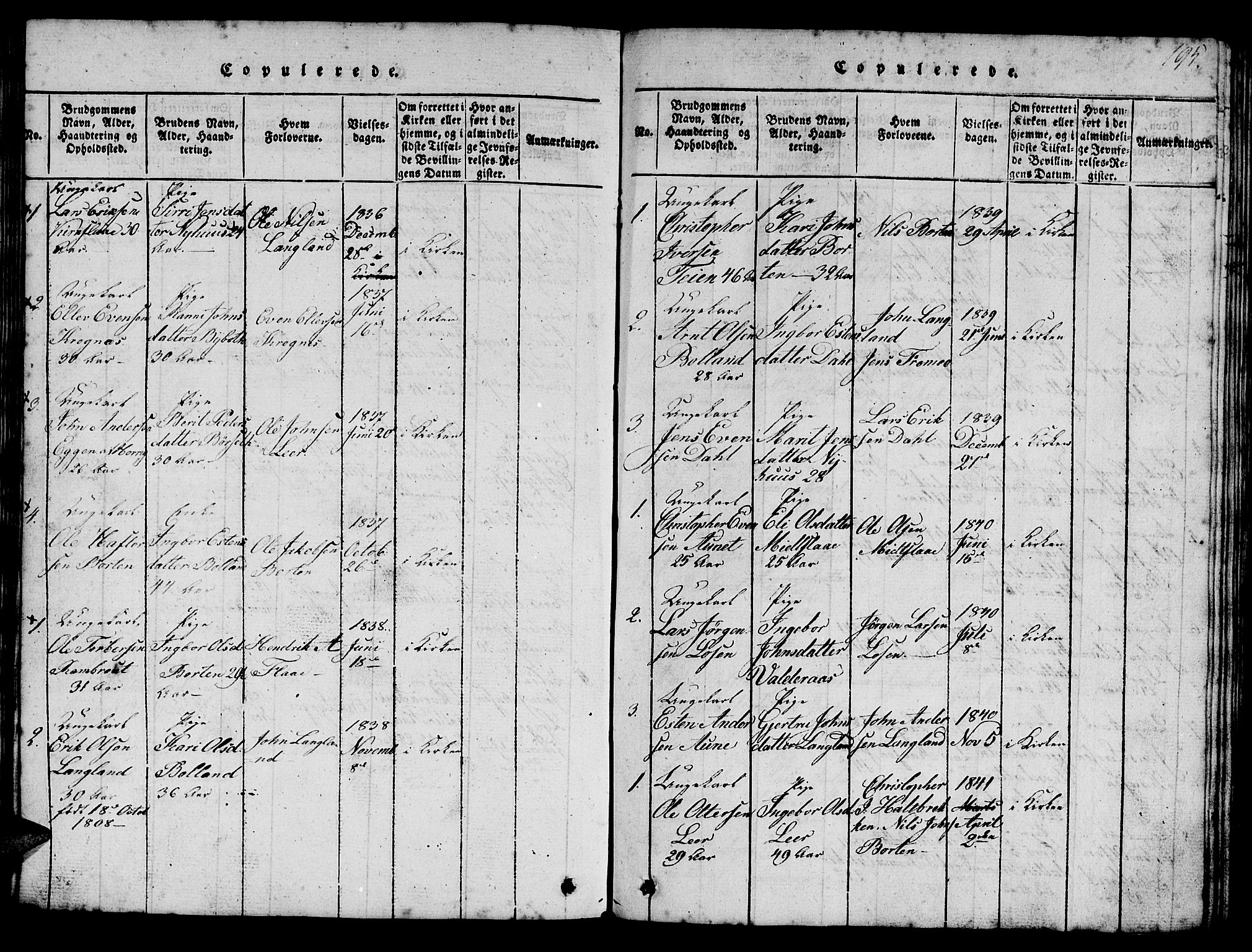Ministerialprotokoller, klokkerbøker og fødselsregistre - Sør-Trøndelag, SAT/A-1456/693/L1121: Parish register (copy) no. 693C02, 1816-1869, p. 195