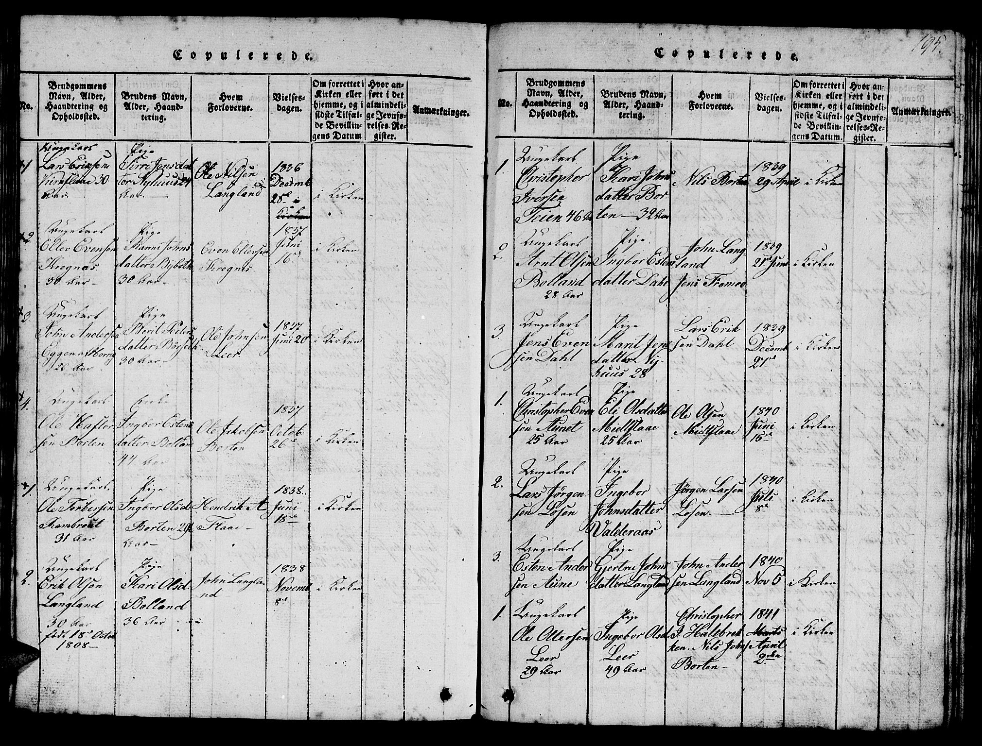 Ministerialprotokoller, klokkerbøker og fødselsregistre - Sør-Trøndelag, AV/SAT-A-1456/693/L1121: Parish register (copy) no. 693C02, 1816-1869, p. 195