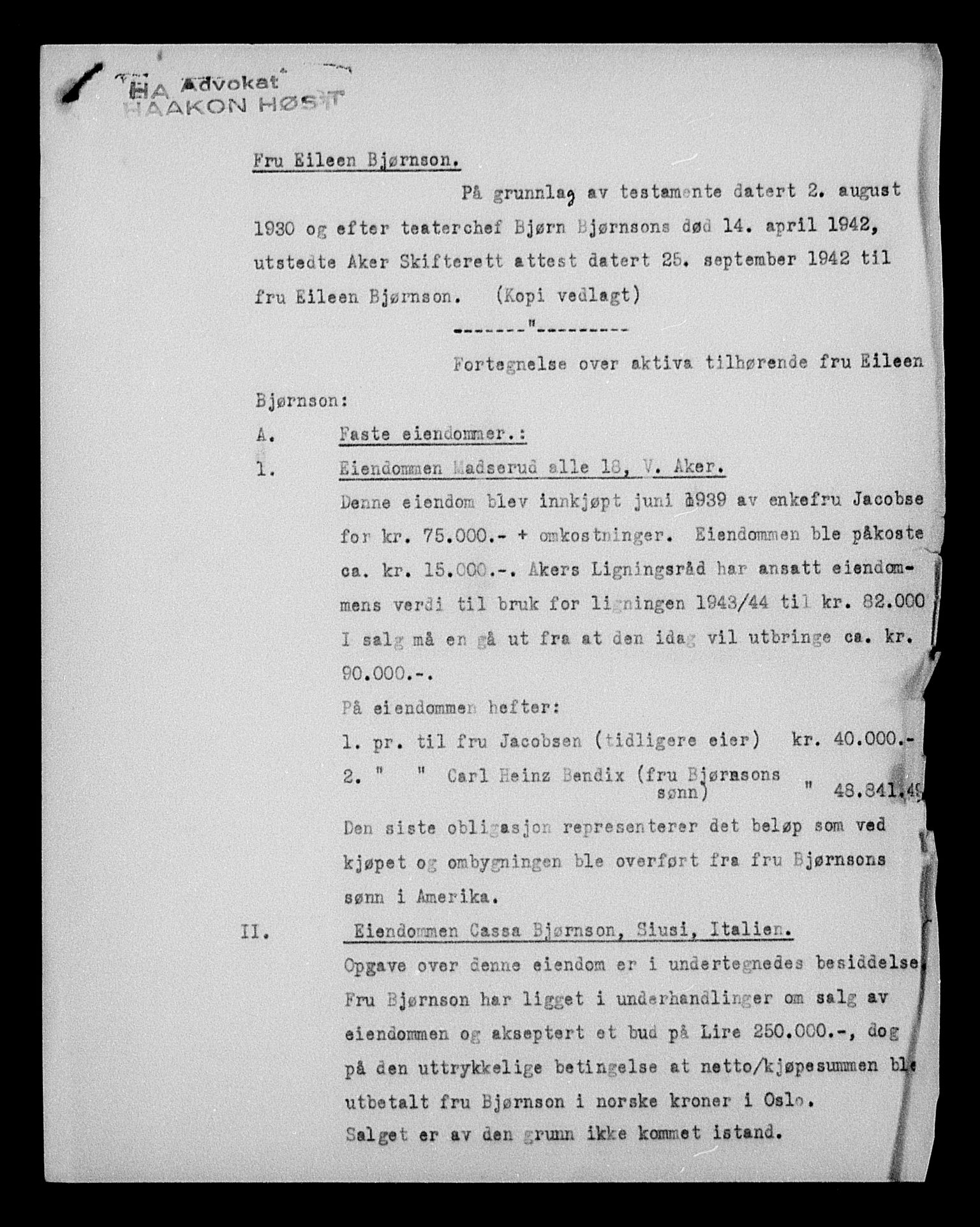 Justisdepartementet, Tilbakeføringskontoret for inndratte formuer, AV/RA-S-1564/H/Hc/Hcc/L0925: --, 1945-1947, p. 4