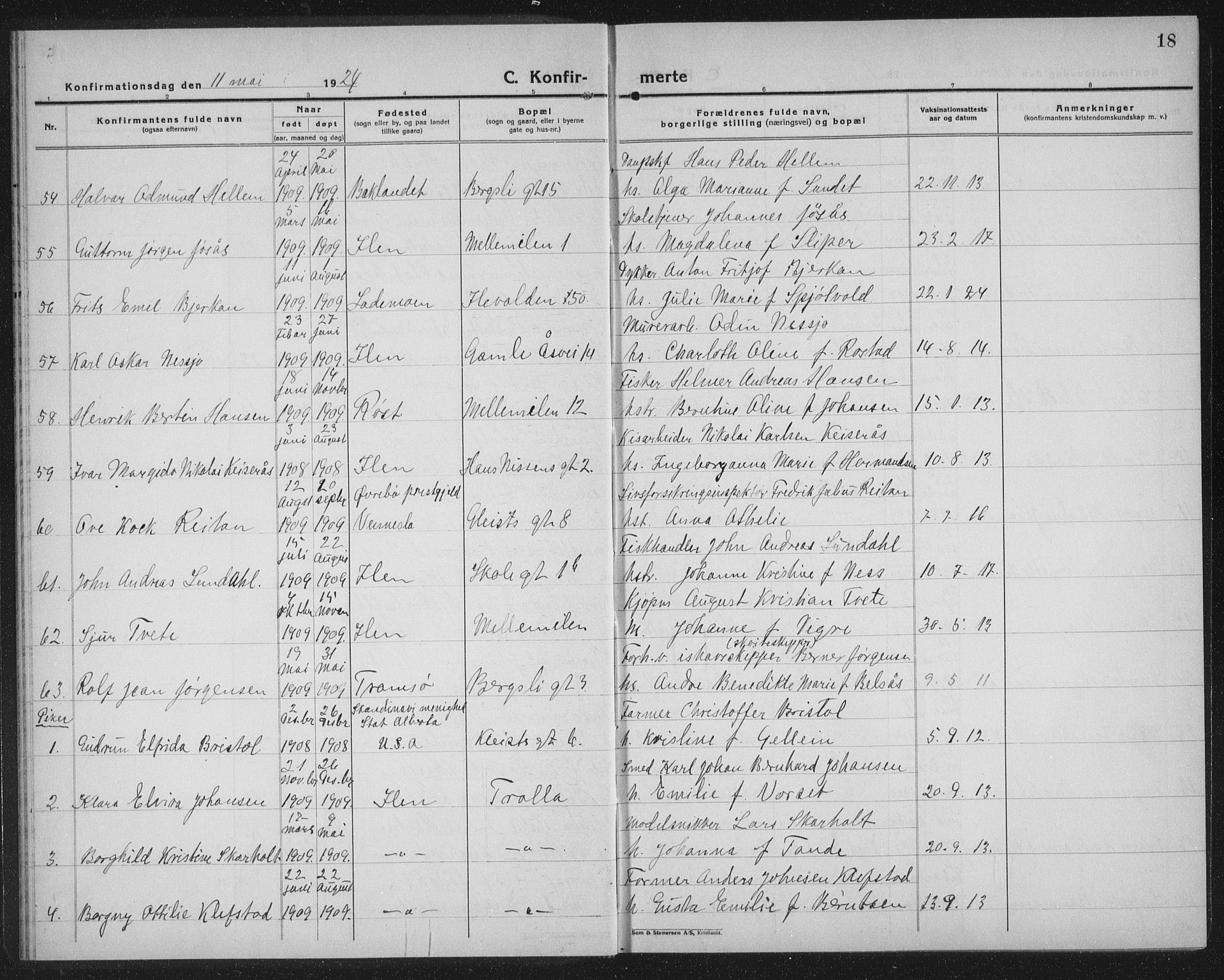 Ministerialprotokoller, klokkerbøker og fødselsregistre - Sør-Trøndelag, AV/SAT-A-1456/603/L0175: Parish register (copy) no. 603C03, 1923-1941, p. 18