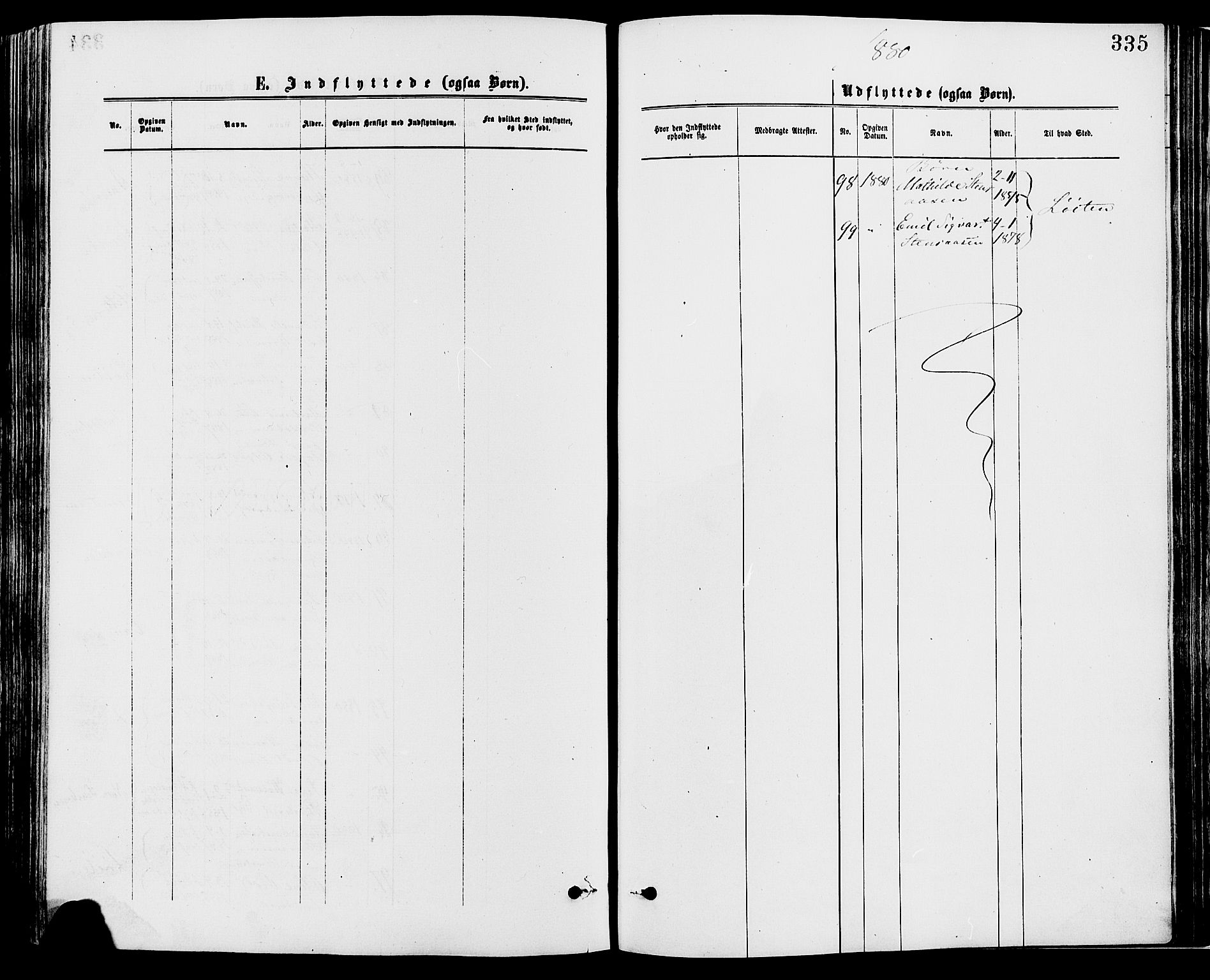 Trysil prestekontor, AV/SAH-PREST-046/H/Ha/Haa/L0007: Parish register (official) no. 7, 1874-1880, p. 335