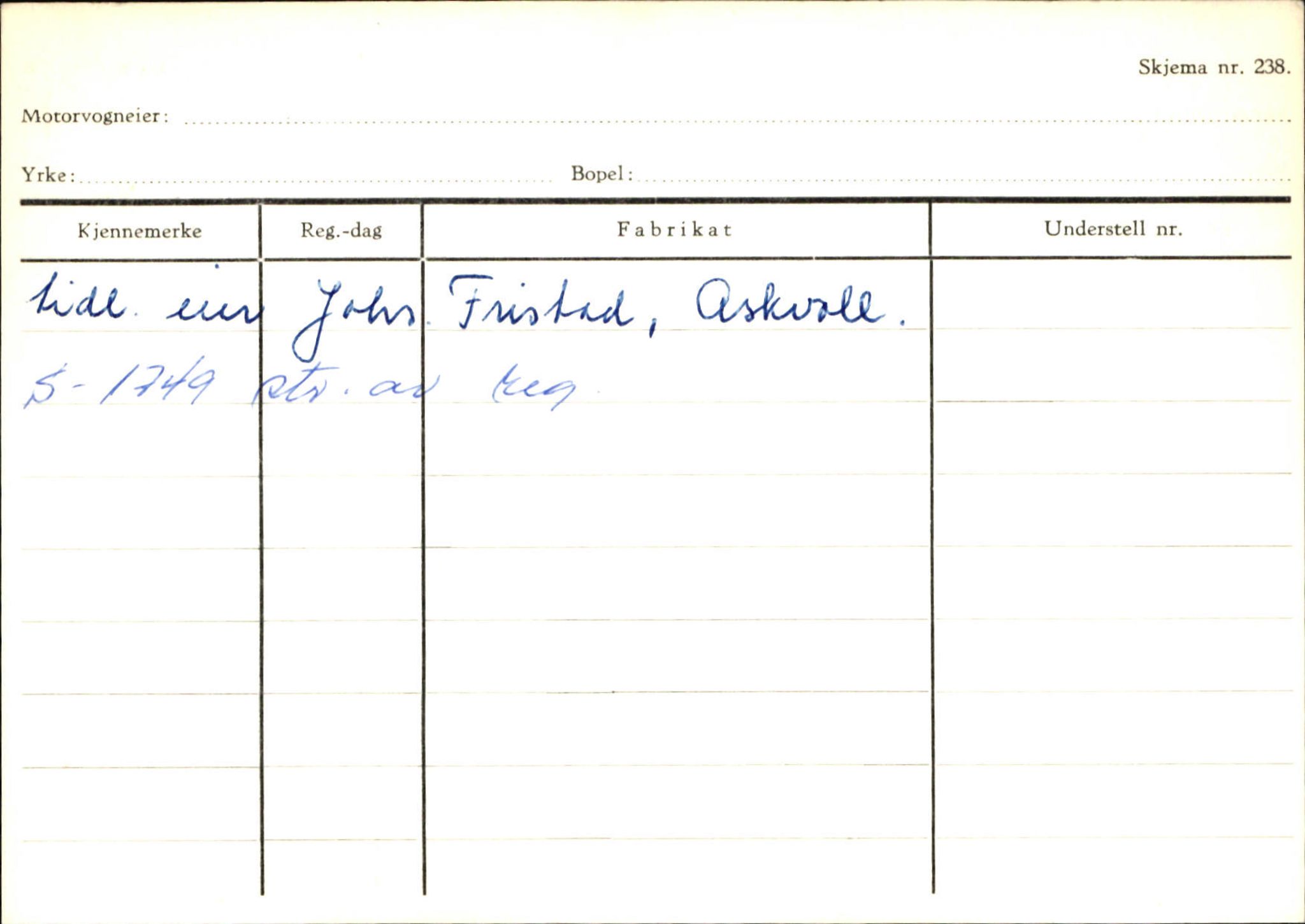 Statens vegvesen, Sogn og Fjordane vegkontor, AV/SAB-A-5301/4/F/L0132: Eigarregister Askvoll A-Å. Balestrand A-Å, 1945-1975, p. 663