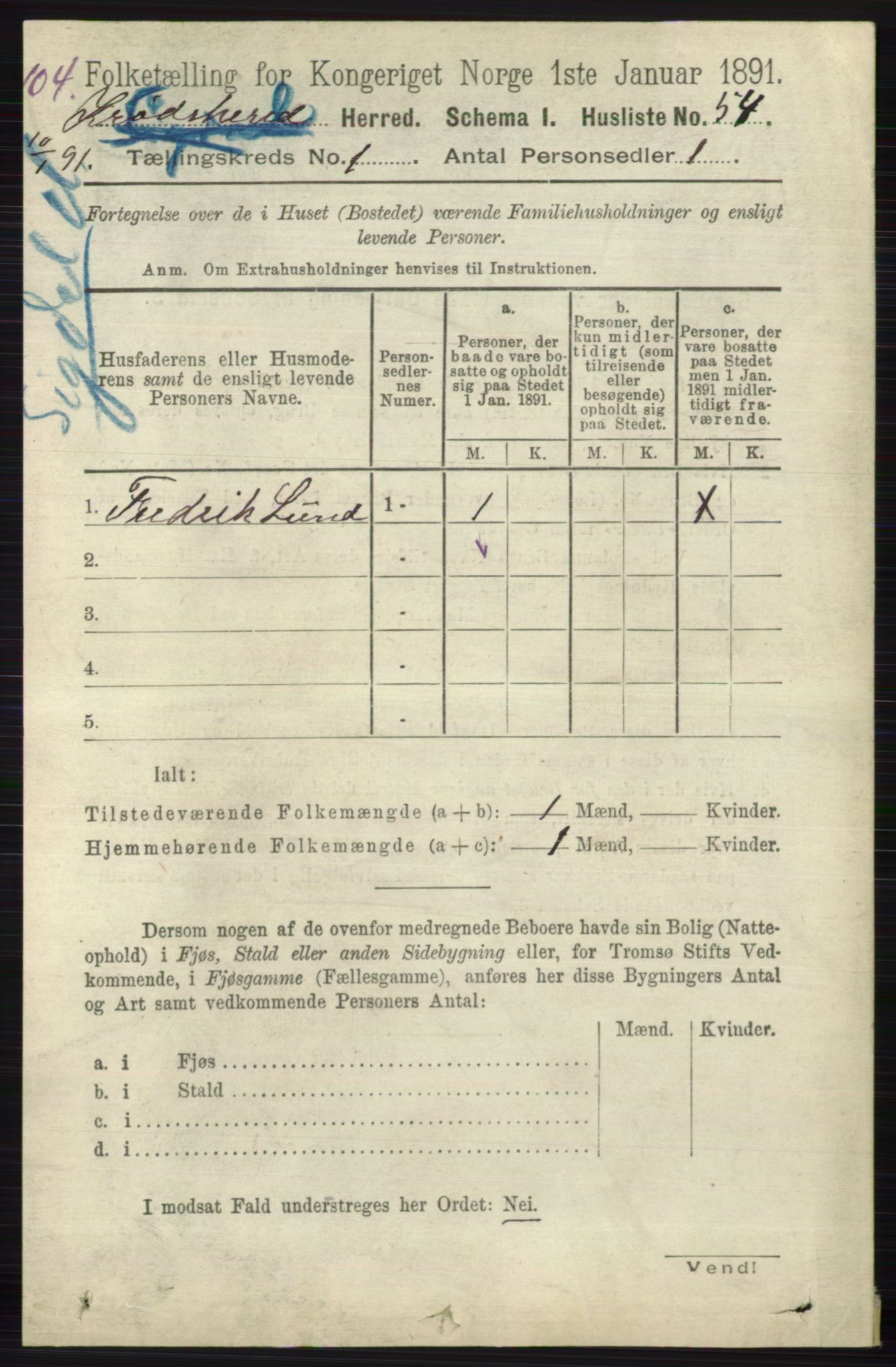 RA, 1891 census for 0621 Sigdal, 1891, p. 4973