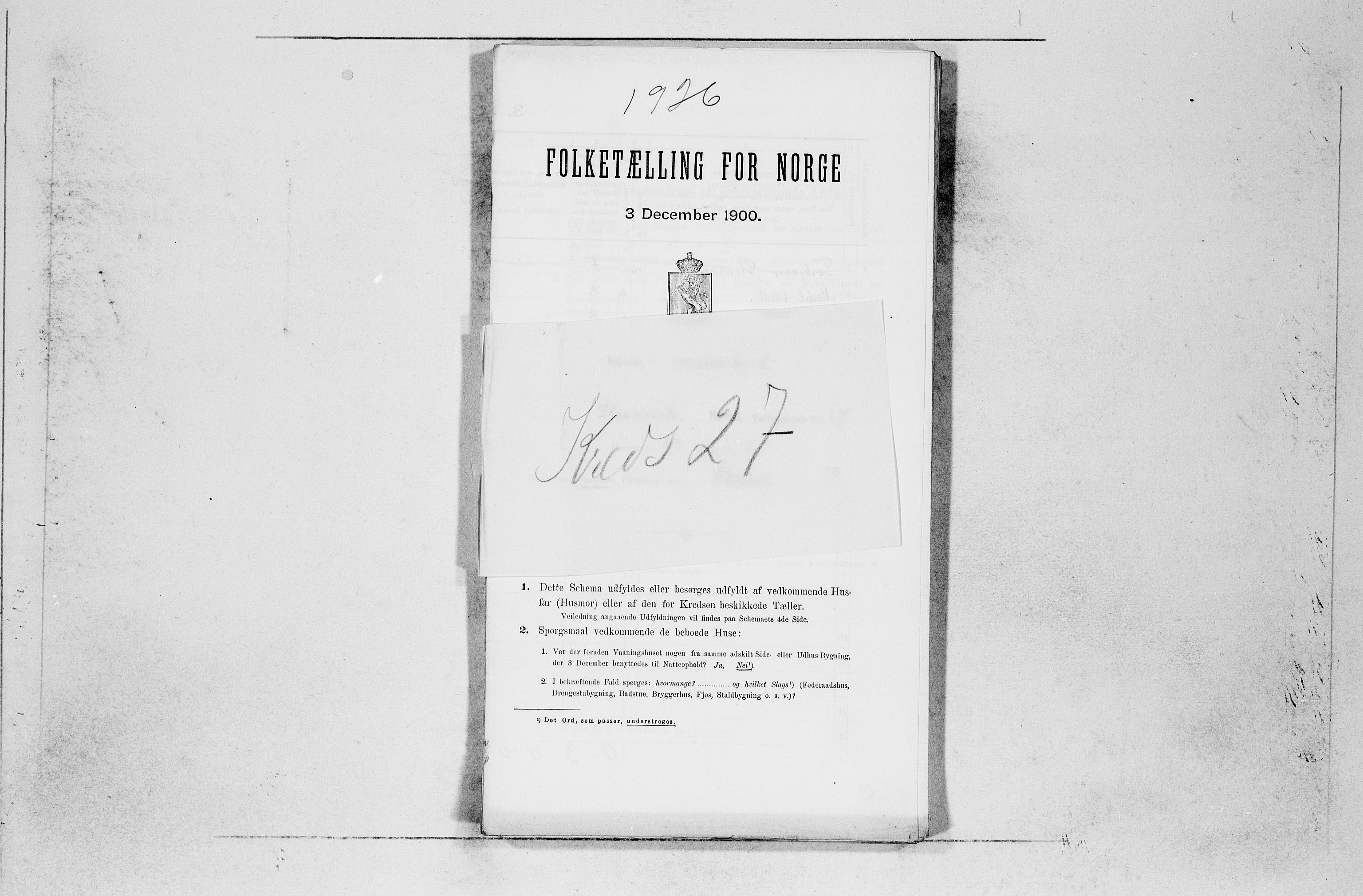 SAB, 1900 census for Skånevik, 1900, p. 989