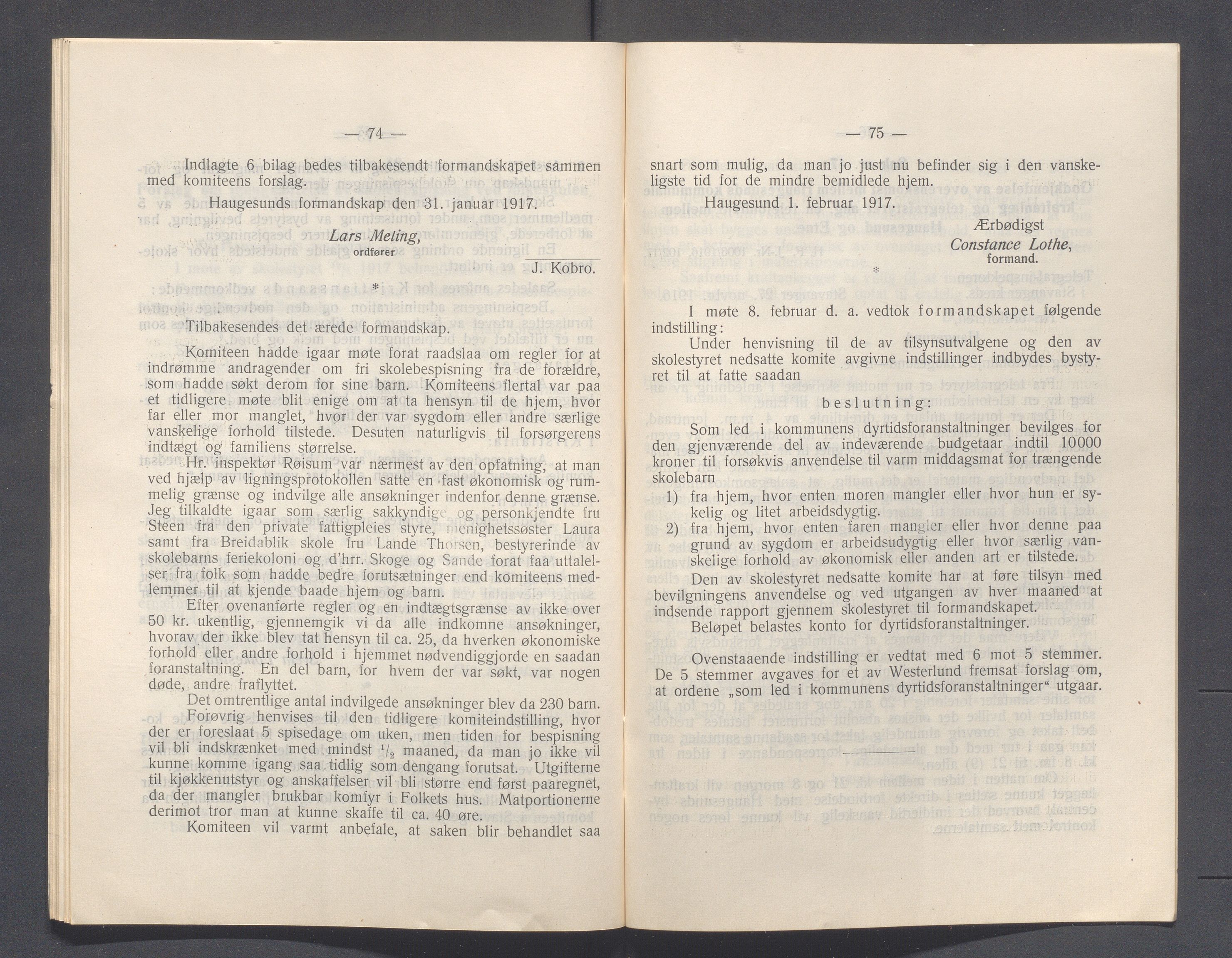 Haugesund kommune - Formannskapet og Bystyret, IKAR/A-740/A/Abb/L0002: Bystyreforhandlinger, 1908-1917, p. 1129