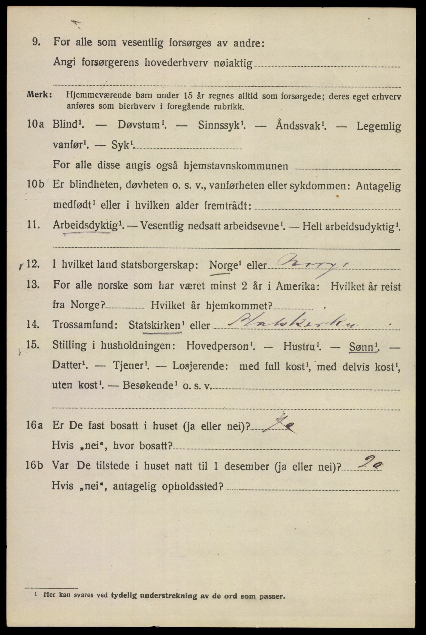 SAO, 1920 census for Kristiania, 1920, p. 157038