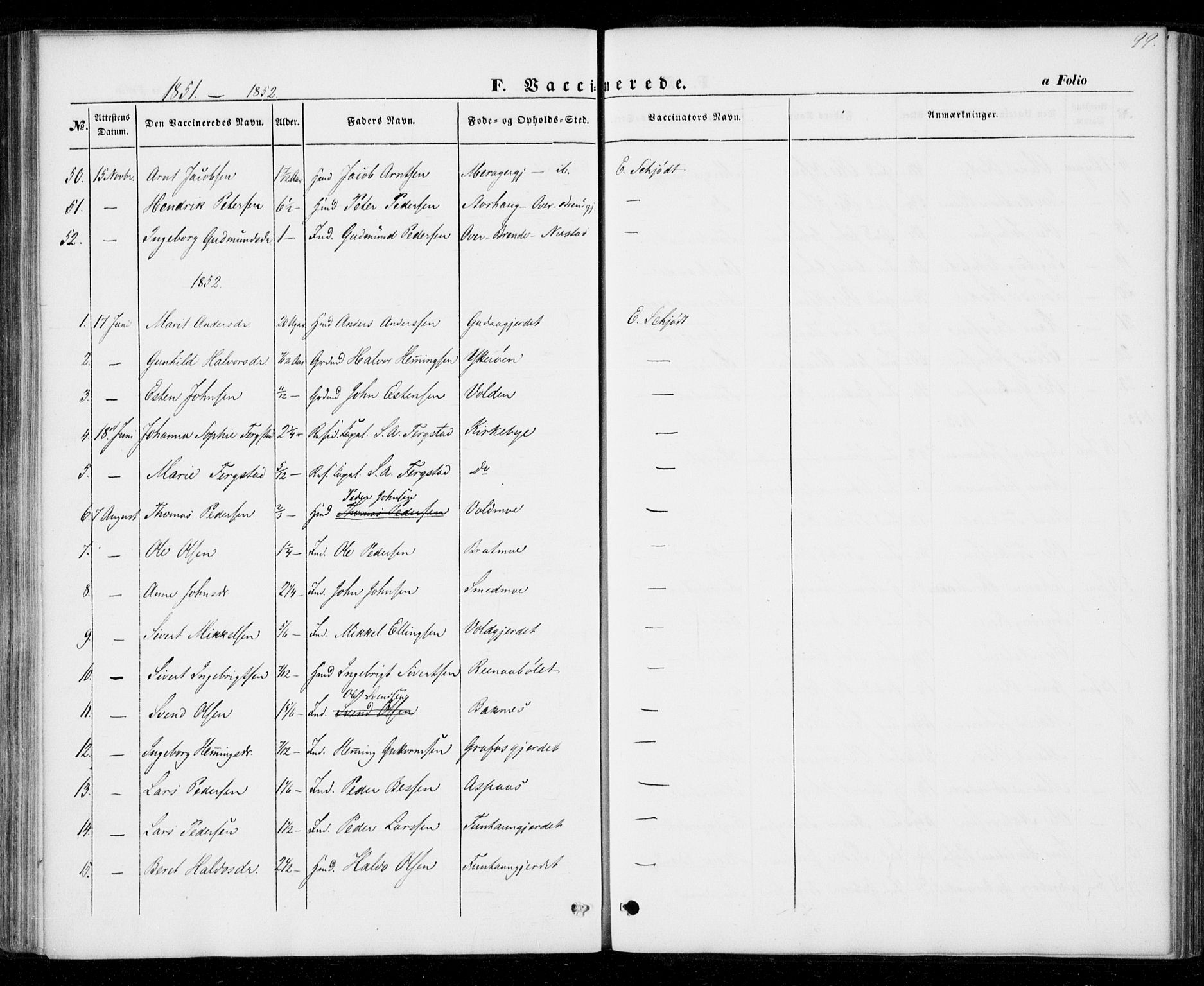 Ministerialprotokoller, klokkerbøker og fødselsregistre - Nord-Trøndelag, SAT/A-1458/706/L0040: Parish register (official) no. 706A01, 1850-1861, p. 99