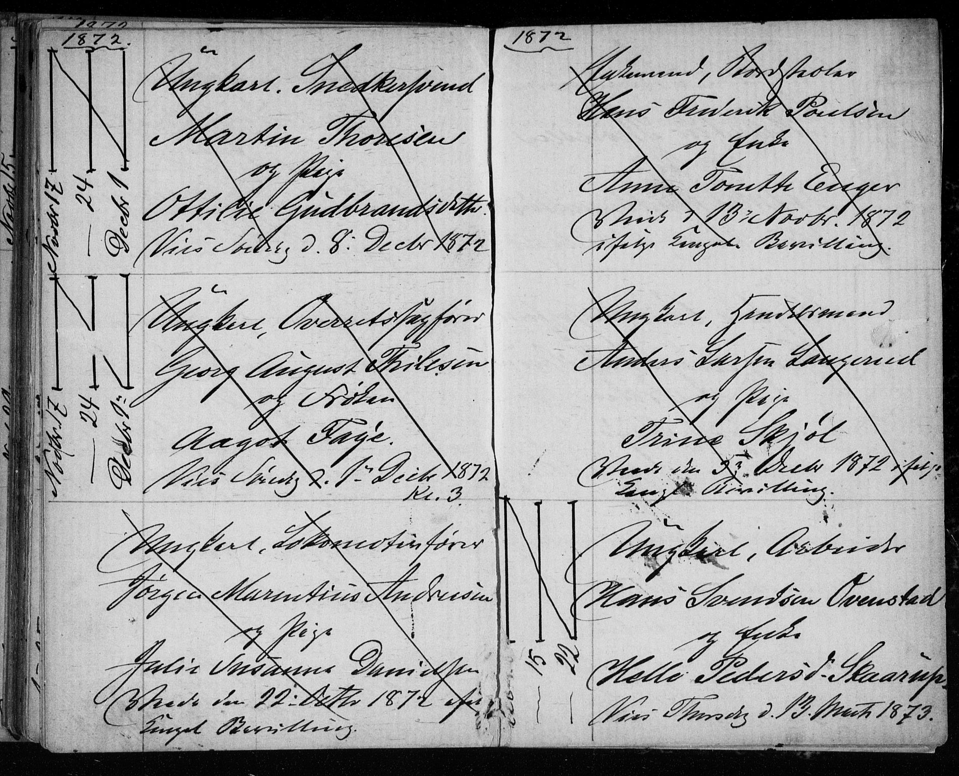 Bragernes kirkebøker, AV/SAKO-A-6/H/Ha/L0005: Banns register no. 5, 1866-1872