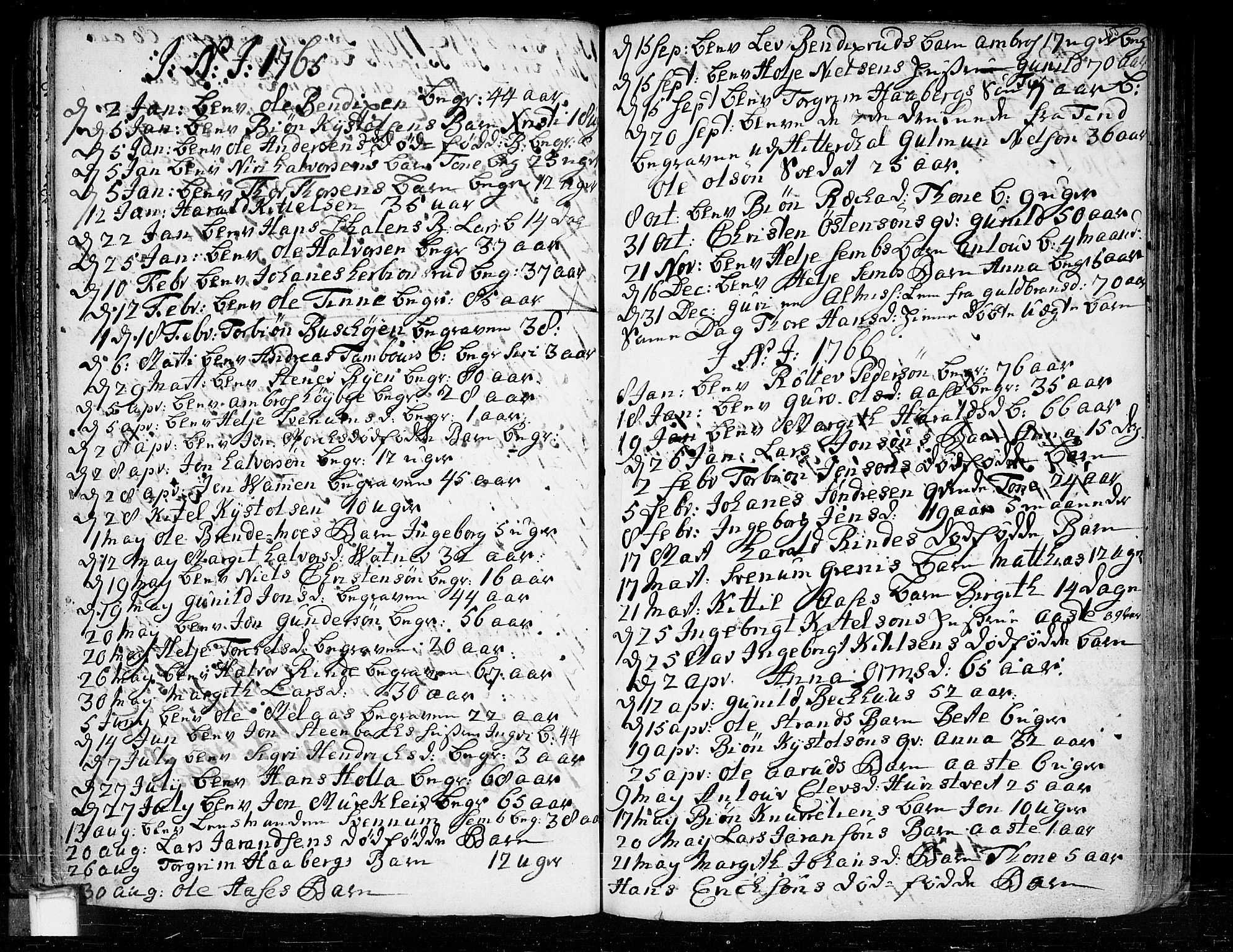 Heddal kirkebøker, SAKO/A-268/F/Fa/L0003: Parish register (official) no. I 3, 1723-1783, p. 155