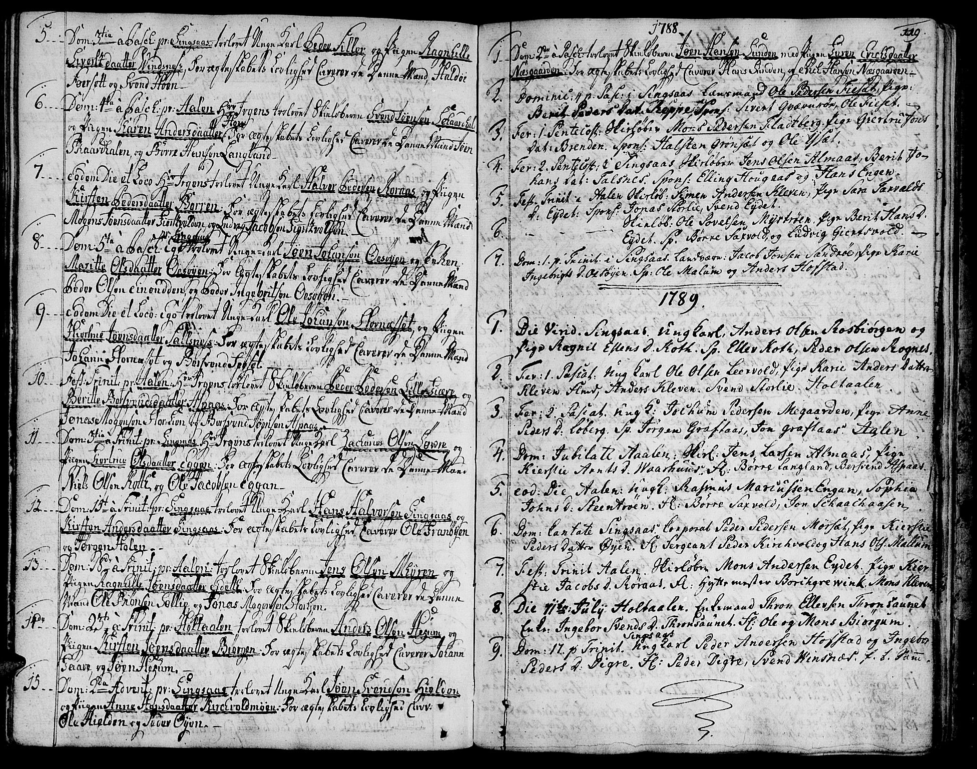 Ministerialprotokoller, klokkerbøker og fødselsregistre - Sør-Trøndelag, SAT/A-1456/685/L0952: Parish register (official) no. 685A01, 1745-1804, p. 119