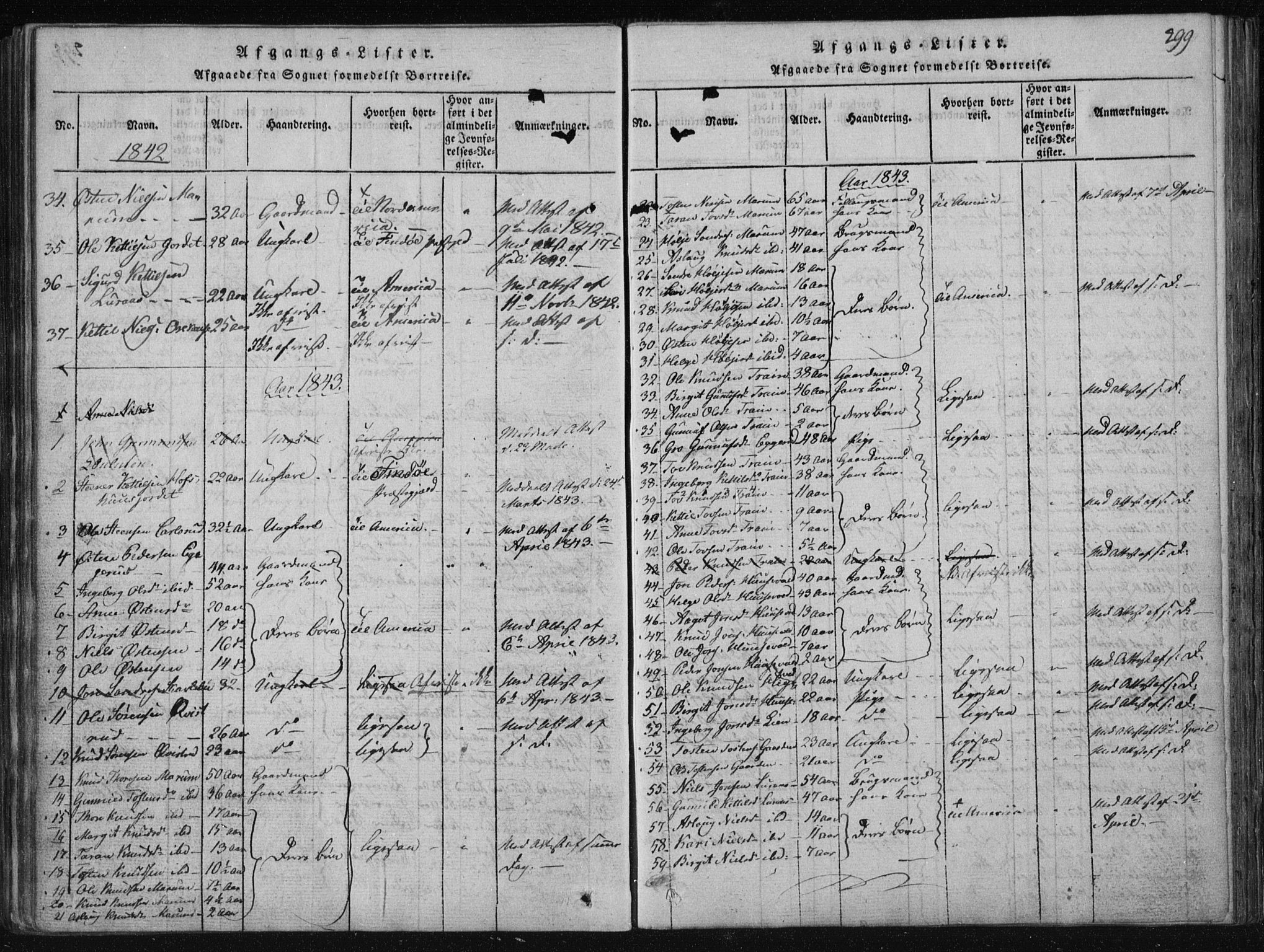 Tinn kirkebøker, AV/SAKO-A-308/F/Fa/L0004: Parish register (official) no. I 4, 1815-1843, p. 298b-299a