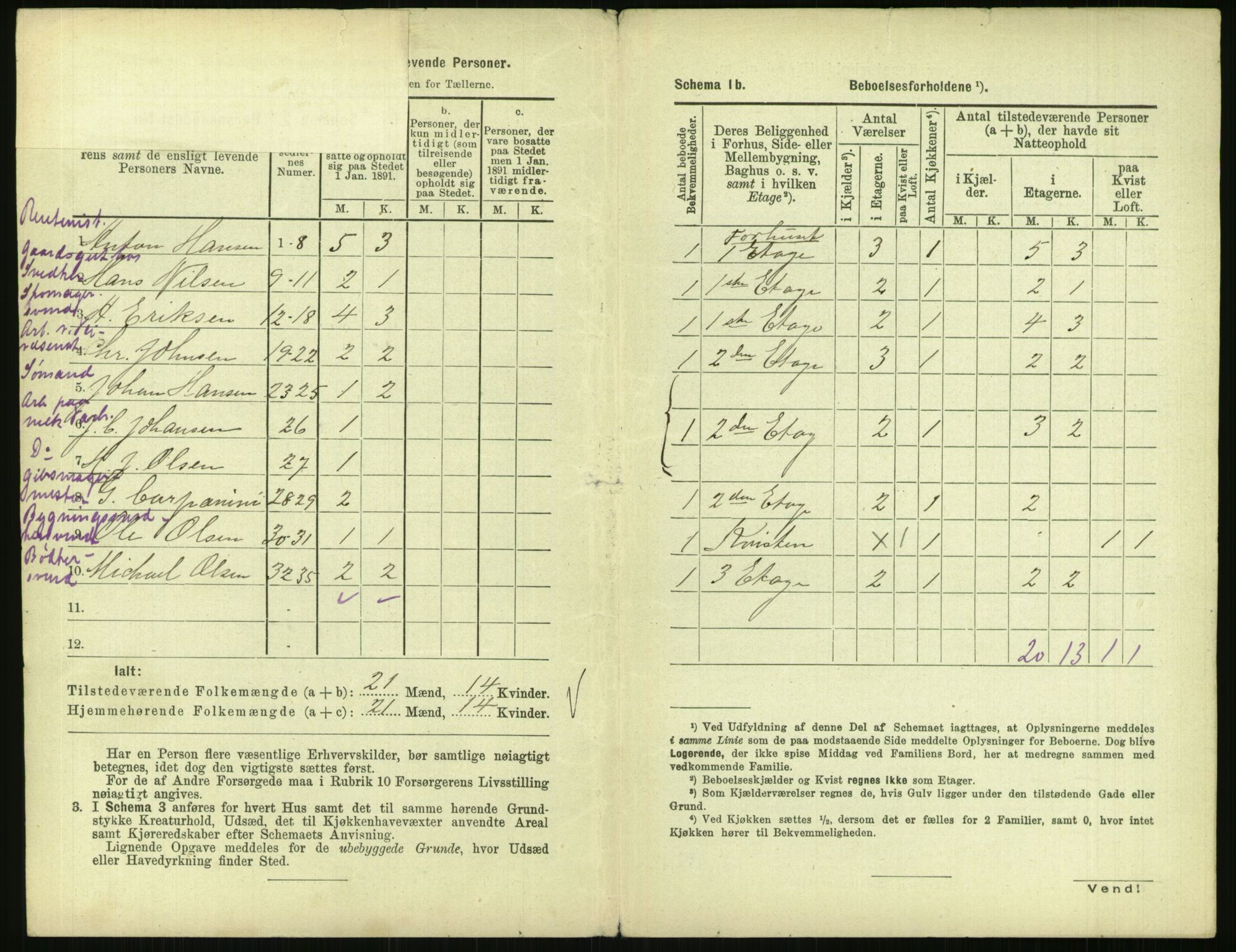 RA, 1891 census for 0301 Kristiania, 1891, p. 127716