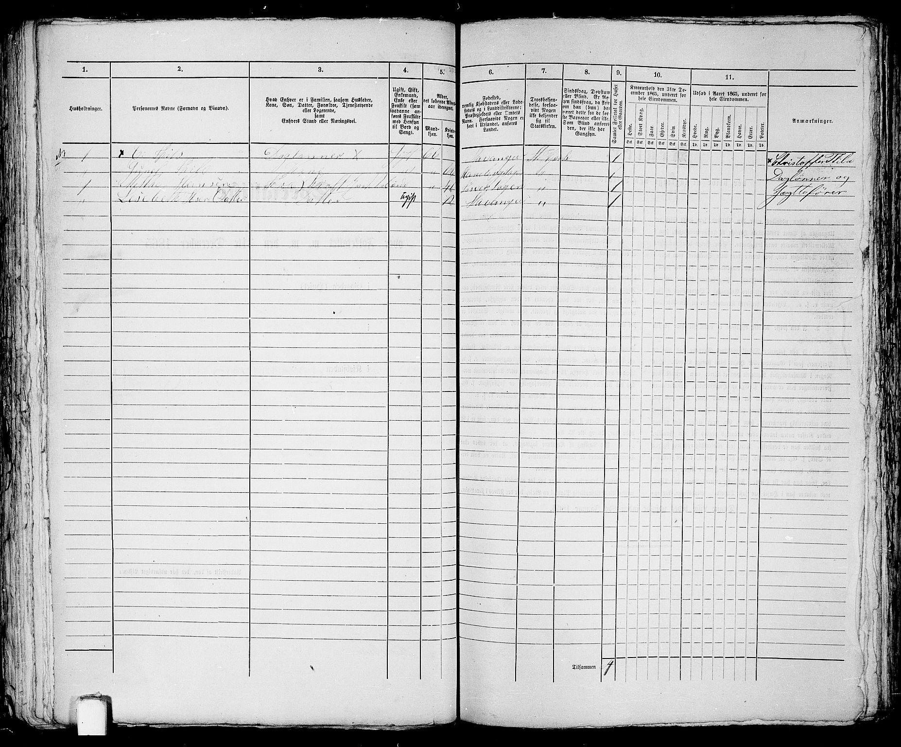 RA, 1865 census for Stavanger, 1865, p. 648