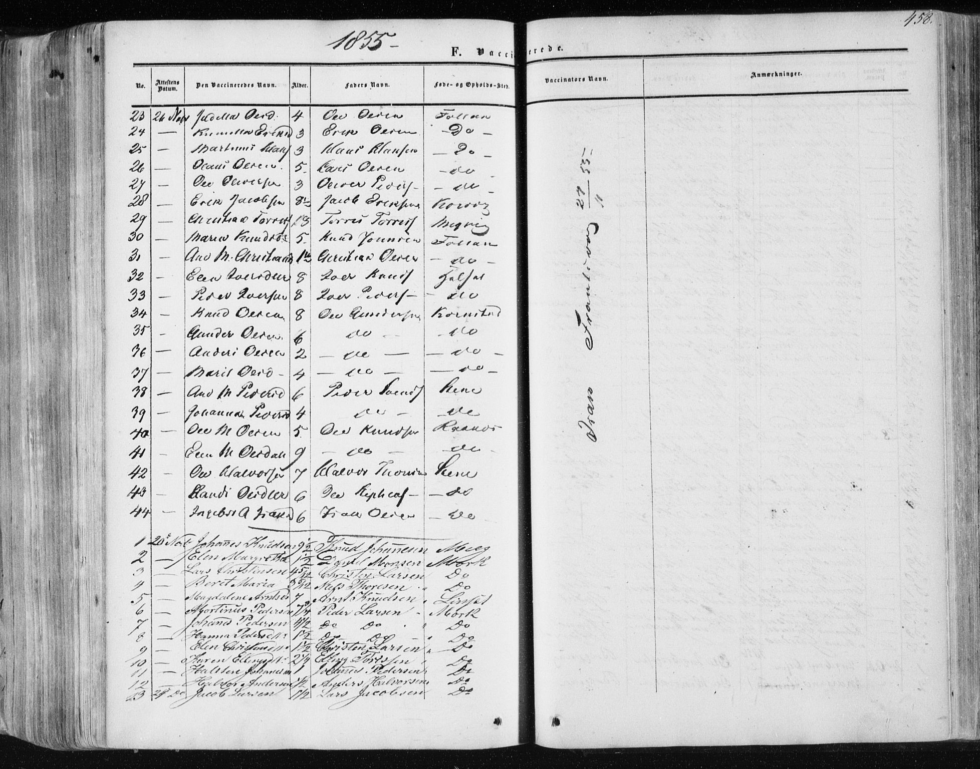 Ministerialprotokoller, klokkerbøker og fødselsregistre - Møre og Romsdal, AV/SAT-A-1454/568/L0804: Parish register (official) no. 568A11, 1854-1868, p. 458