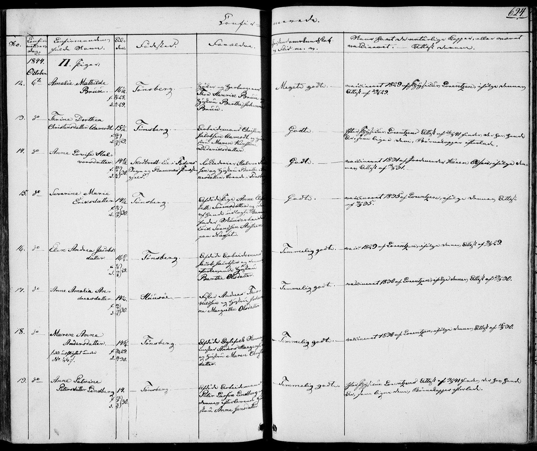 Tønsberg kirkebøker, AV/SAKO-A-330/F/Fa/L0006: Parish register (official) no. I 6, 1836-1844, p. 624