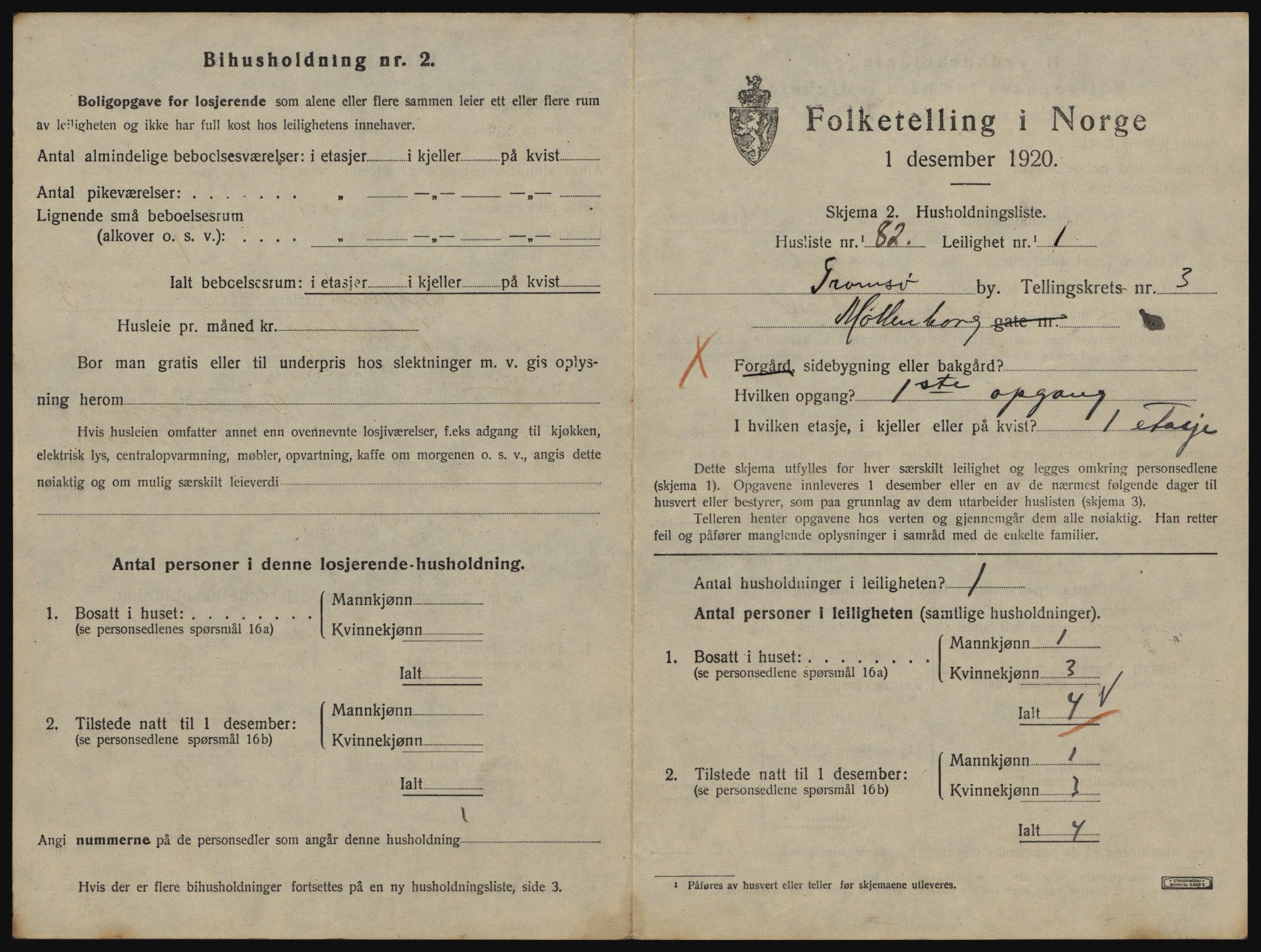 SATØ, 1920 census for Tromsø, 1920, p. 3357