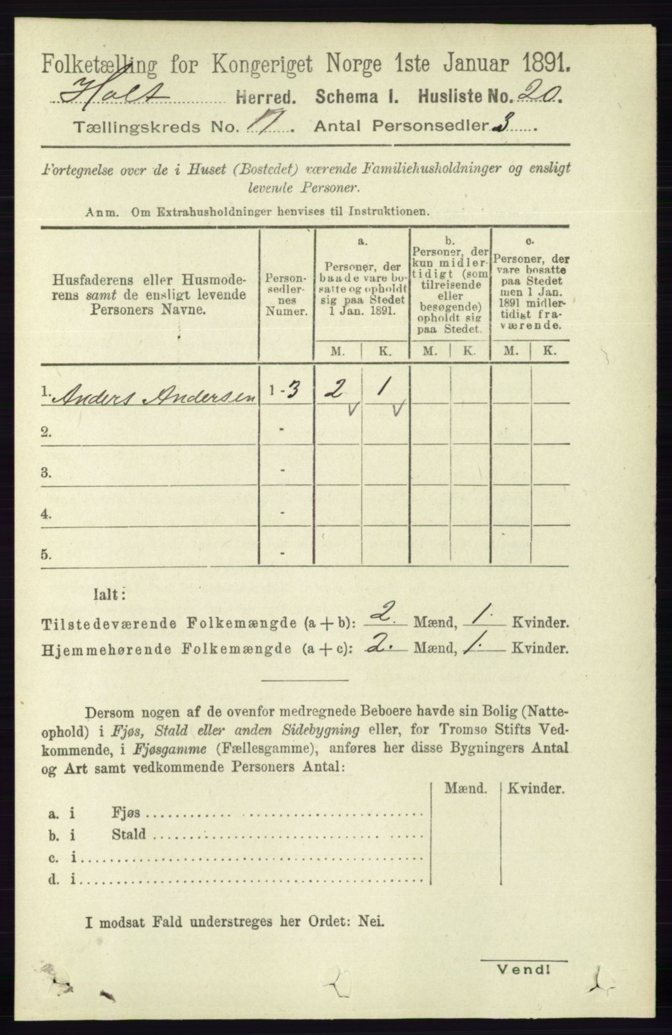 RA, 1891 census for 0914 Holt, 1891, p. 4789