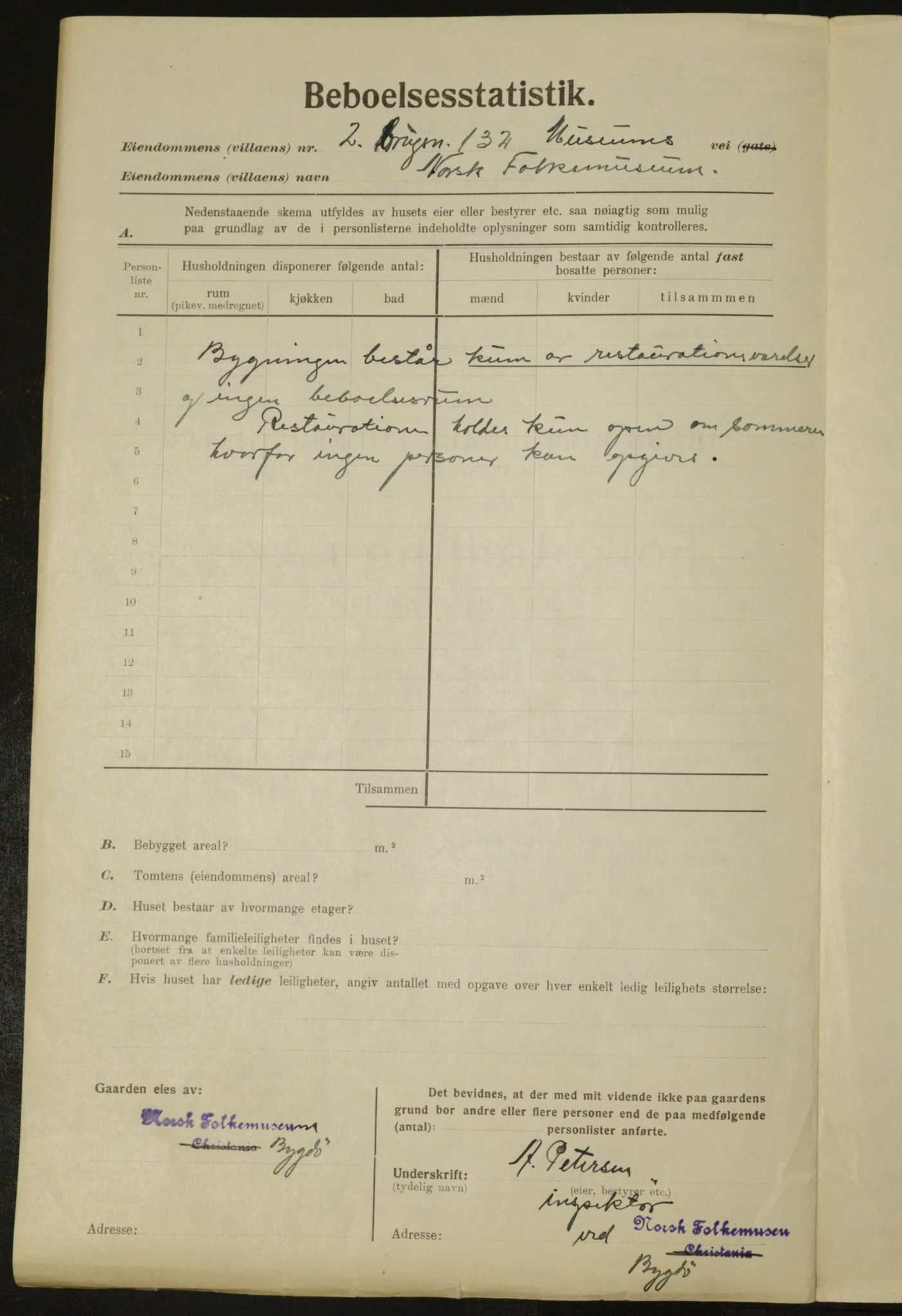 , Municipal Census 1923 for Aker, 1923, p. 4847