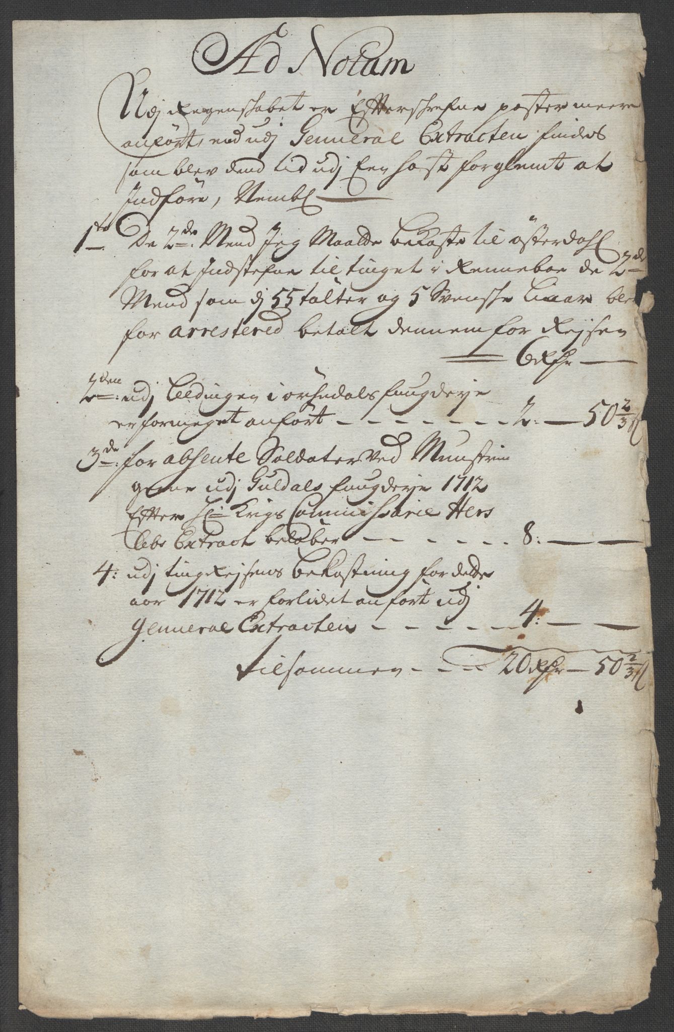 Rentekammeret inntil 1814, Reviderte regnskaper, Fogderegnskap, AV/RA-EA-4092/R60/L3963: Fogderegnskap Orkdal og Gauldal, 1712, p. 19