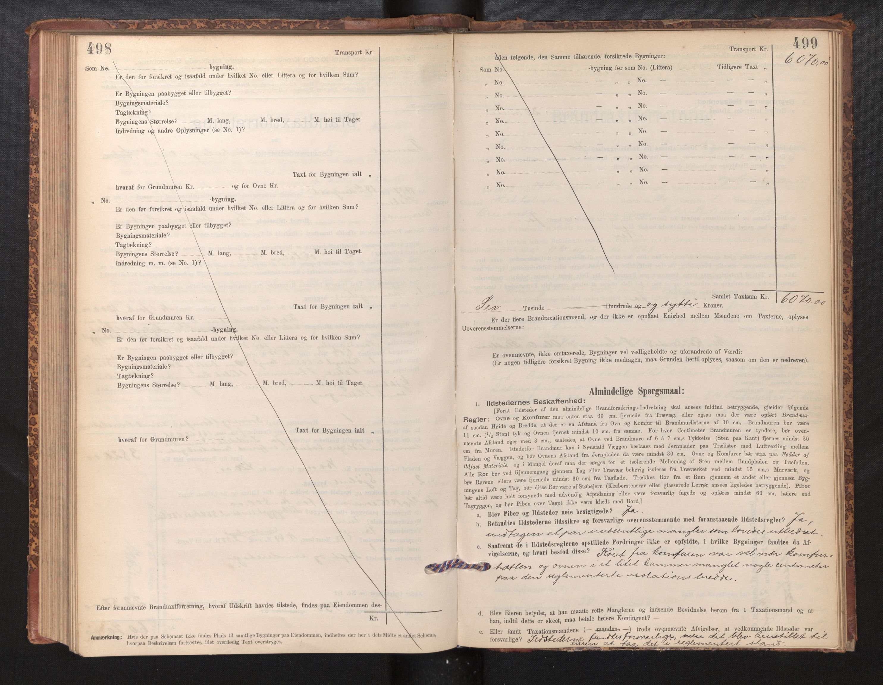 Lensmannen i Finnås, AV/SAB-A-31901/0012/L0002: Branntakstprotokoll, skjematakst, 1894-1954, p. 498-499