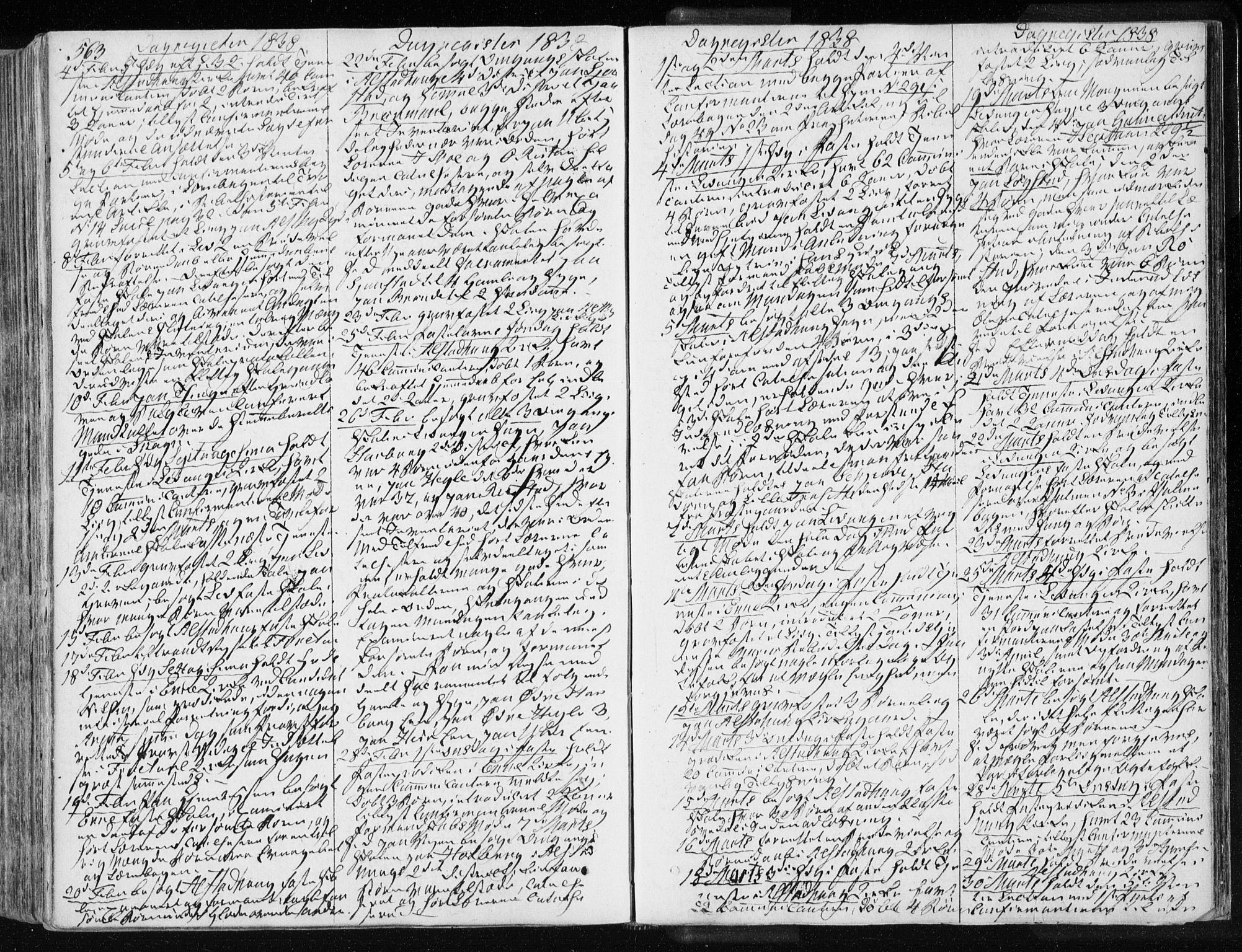 Ministerialprotokoller, klokkerbøker og fødselsregistre - Nord-Trøndelag, AV/SAT-A-1458/717/L0154: Parish register (official) no. 717A06 /1, 1836-1849, p. 563