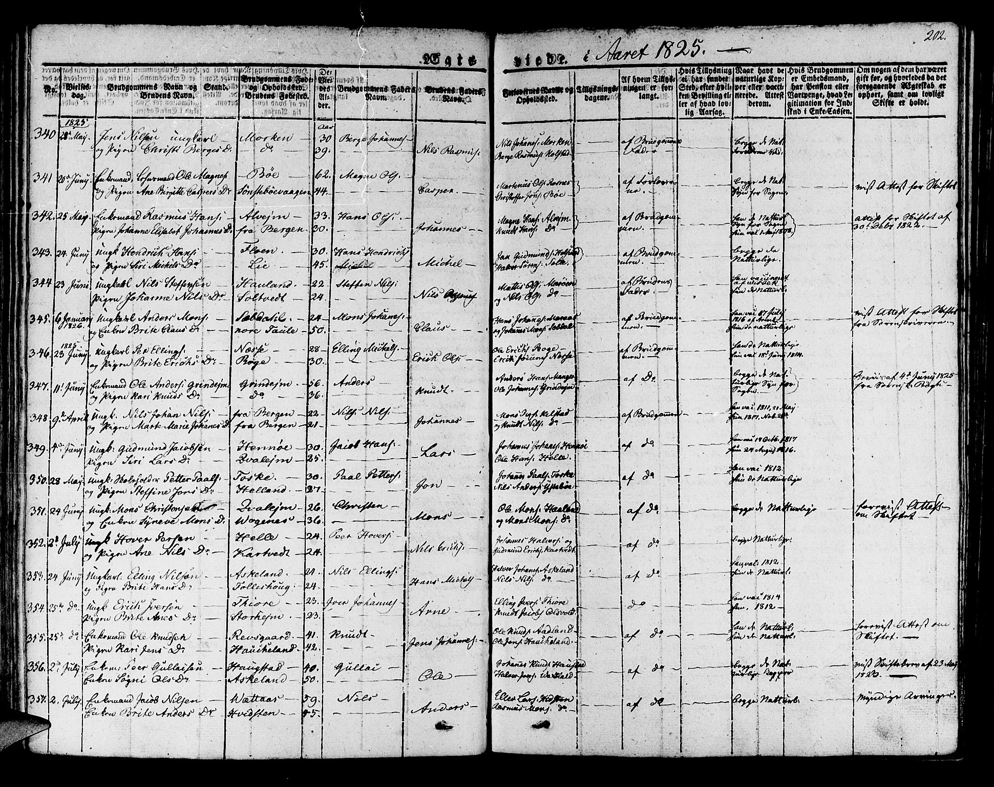 Manger sokneprestembete, SAB/A-76801/H/Haa: Parish register (official) no. A 4, 1824-1838, p. 202