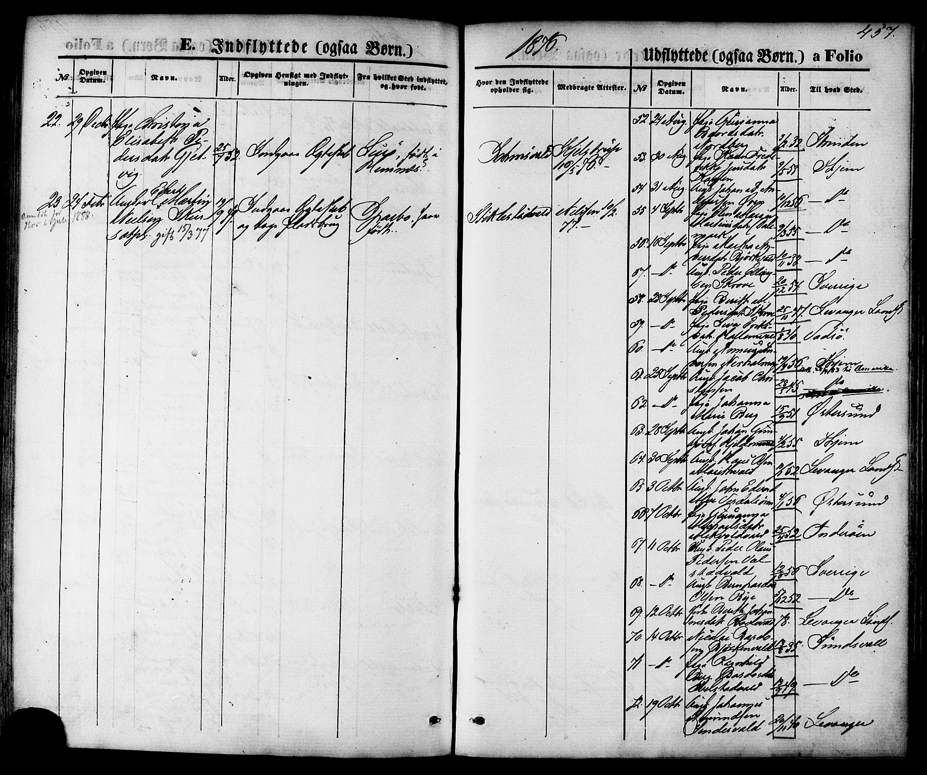 Ministerialprotokoller, klokkerbøker og fødselsregistre - Nord-Trøndelag, AV/SAT-A-1458/723/L0242: Parish register (official) no. 723A11, 1870-1880, p. 457