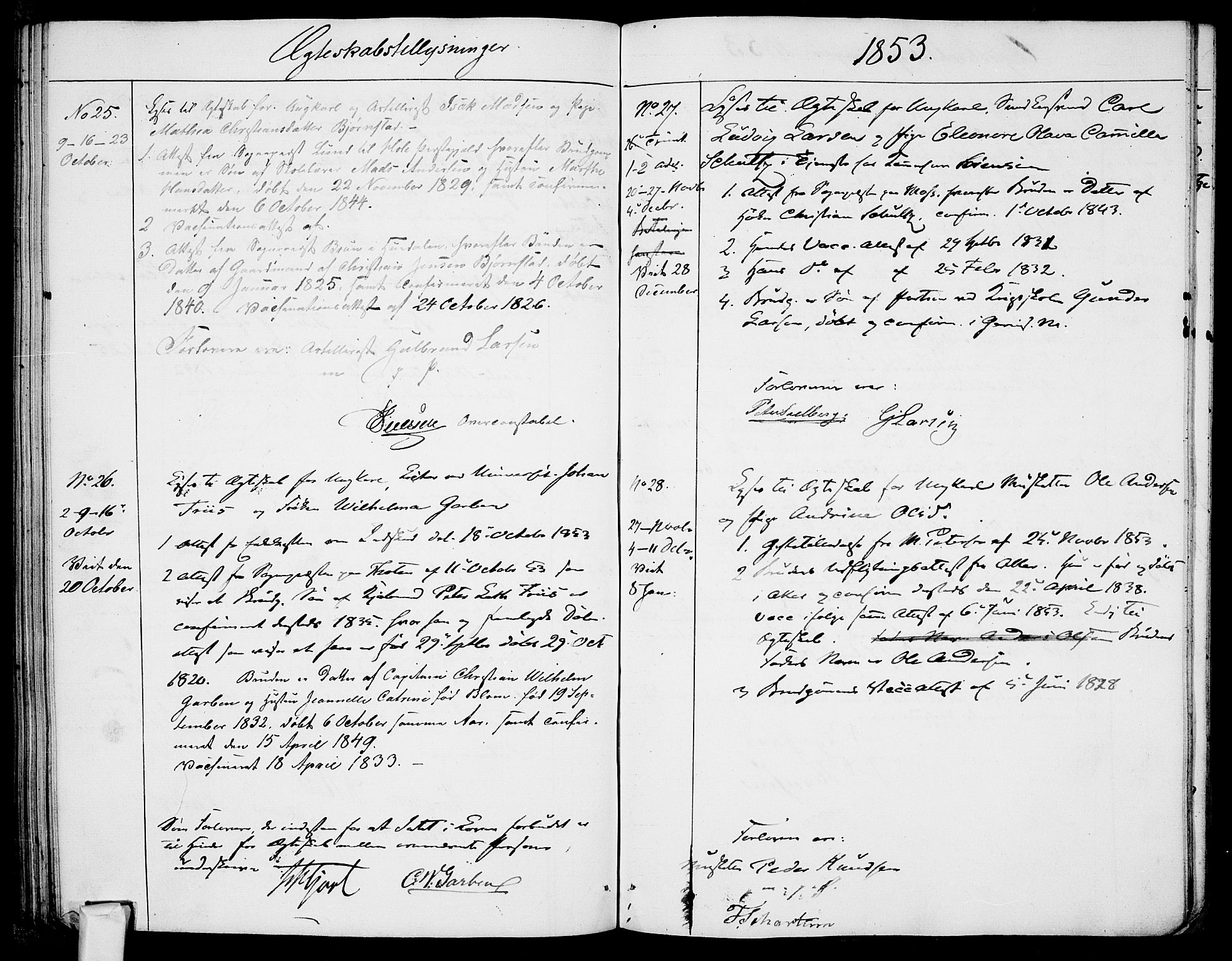 Garnisonsmenigheten Kirkebøker, AV/SAO-A-10846/H/Ha/L0005: Banns register no. I 5, 1844-1856